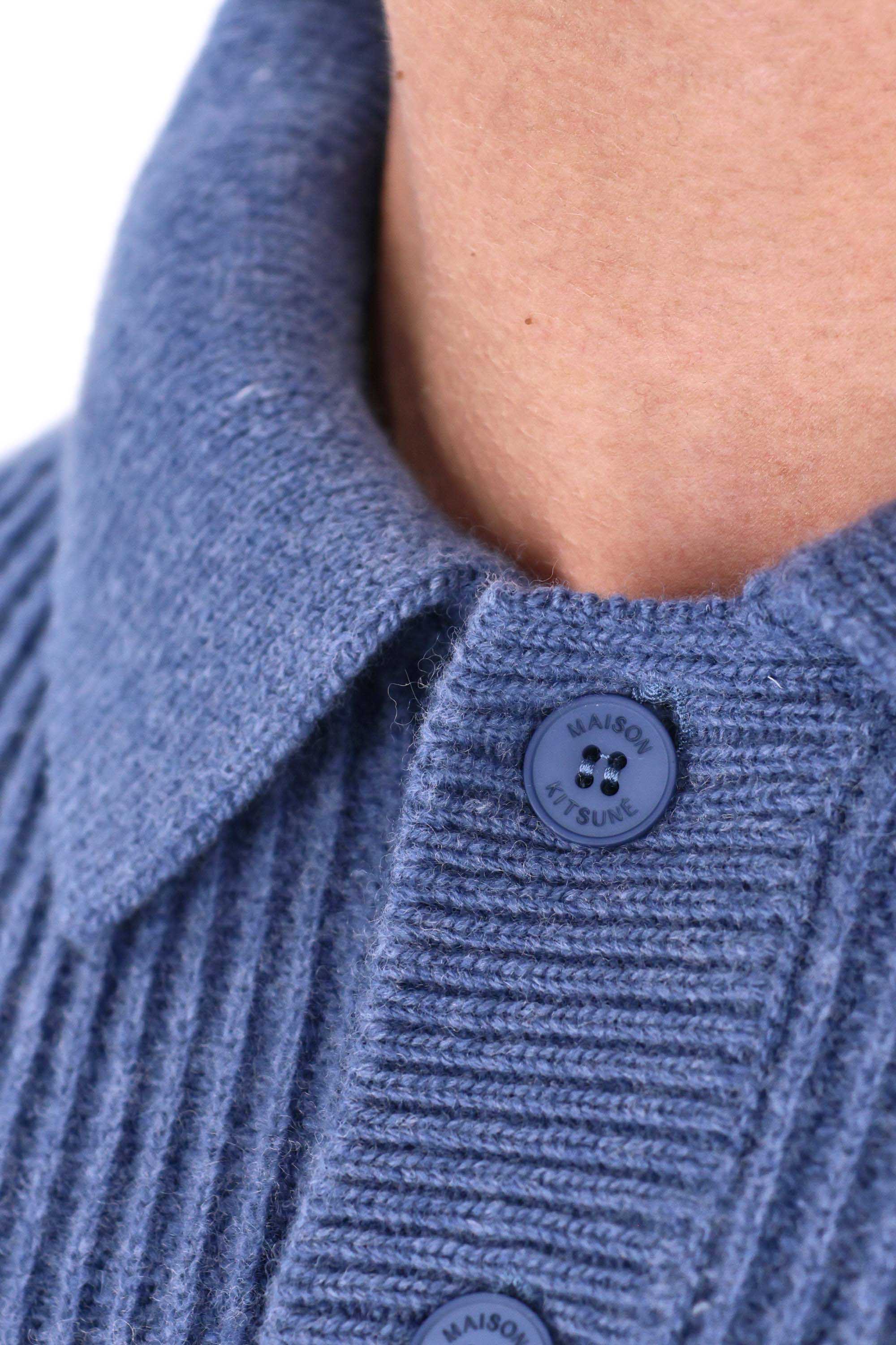 Maison Kitsune Men's Denim Sweater - FW25 Collection - Image 6