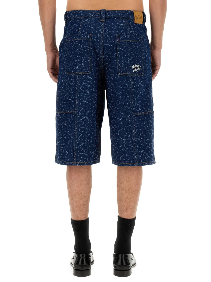 Maison Kitsuné Men's Mini Denim Bermuda Shorts - Image 3