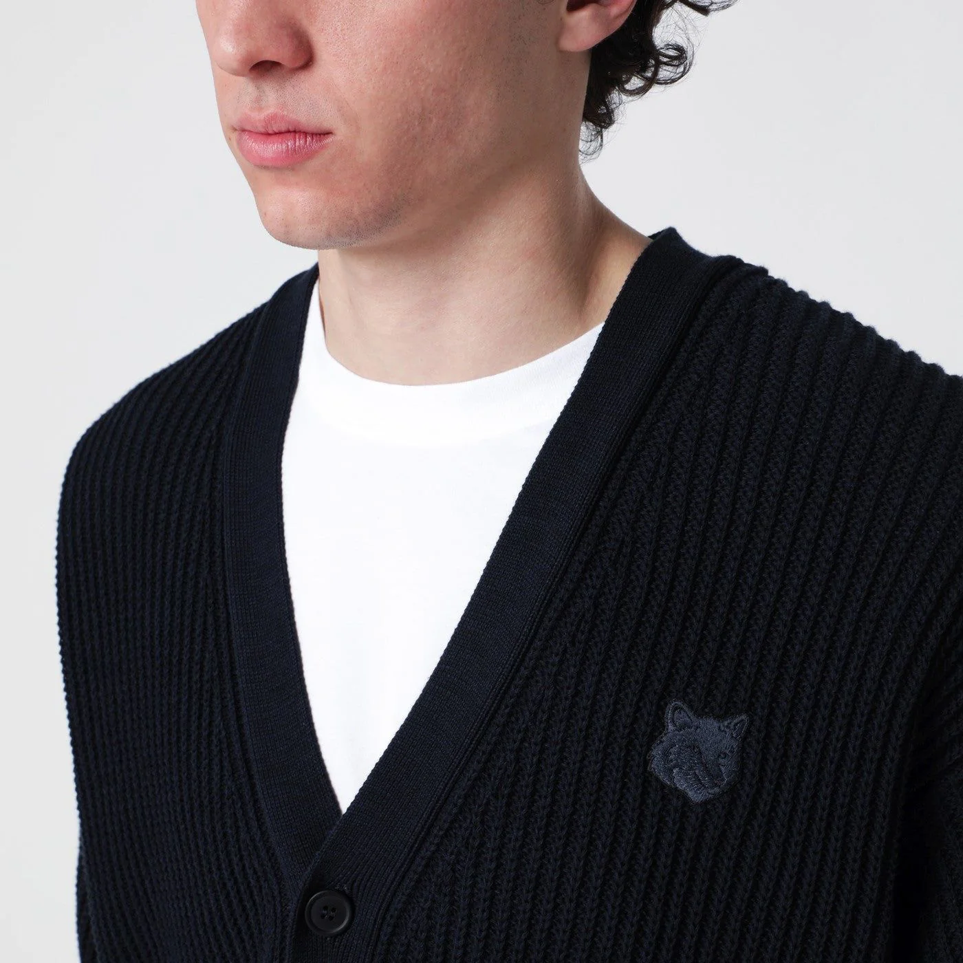 Maison Kitsuné Men's Ribbed Cardigan - Image 2