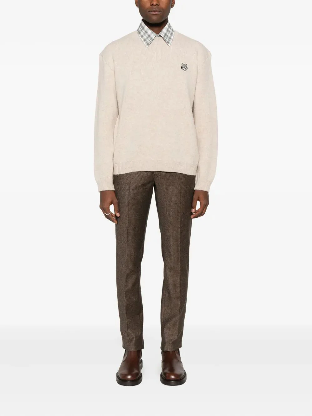 Maison Kitsuné Mini Fox Knit Sweater for Men - Image 2