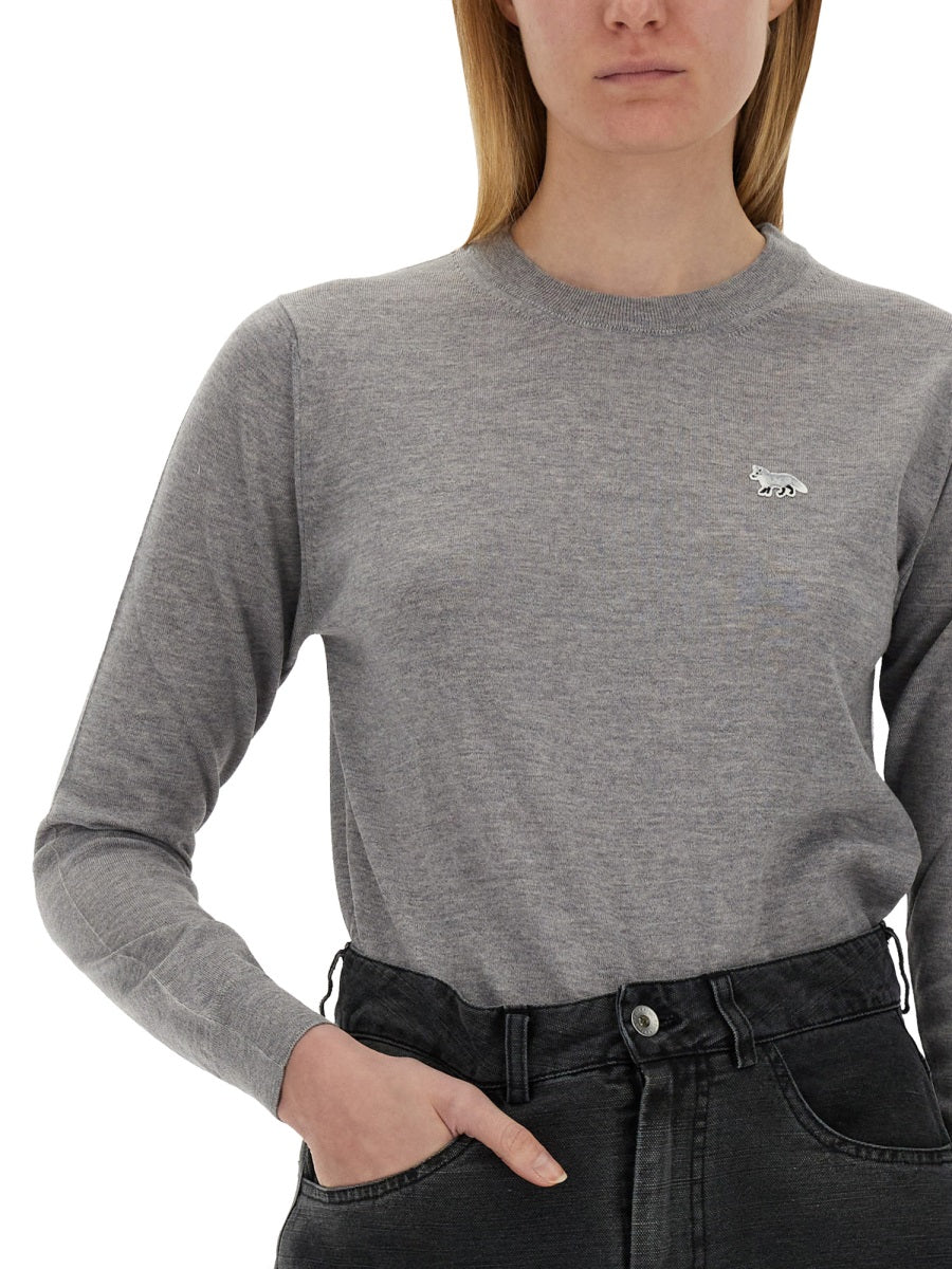 Maison Kitsuné Mini Fox Wool T-Shirt - Image 4