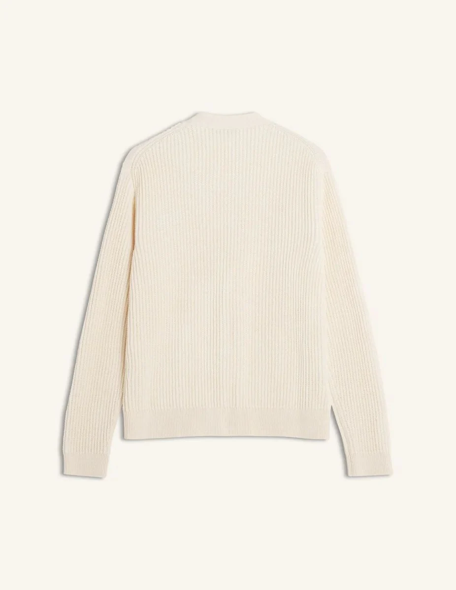 Maison Kitsuné Ribbed Cardigan for Men - SS26 Collection - Image 2