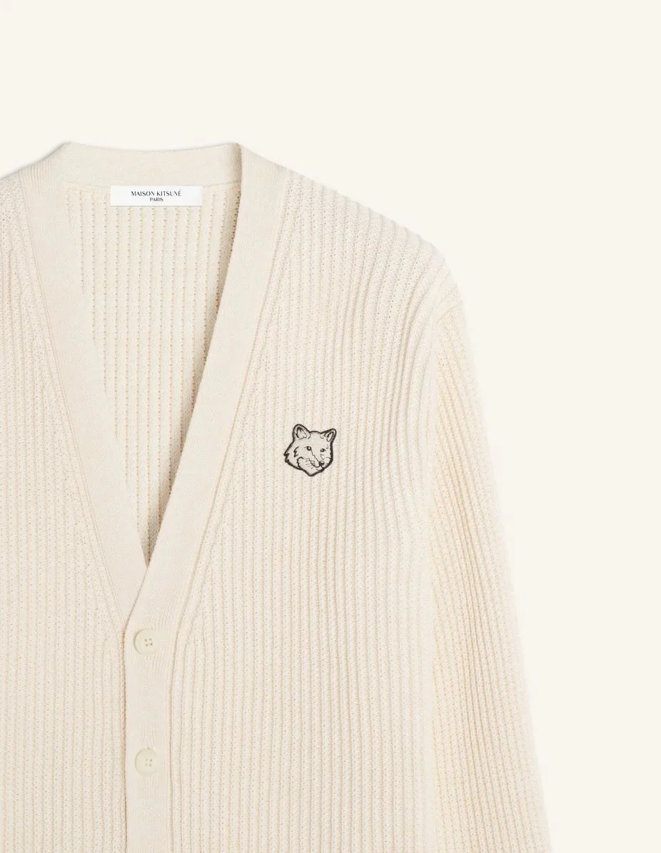 Maison Kitsuné Ribbed Cardigan for Men - SS26 Collection - Image 3