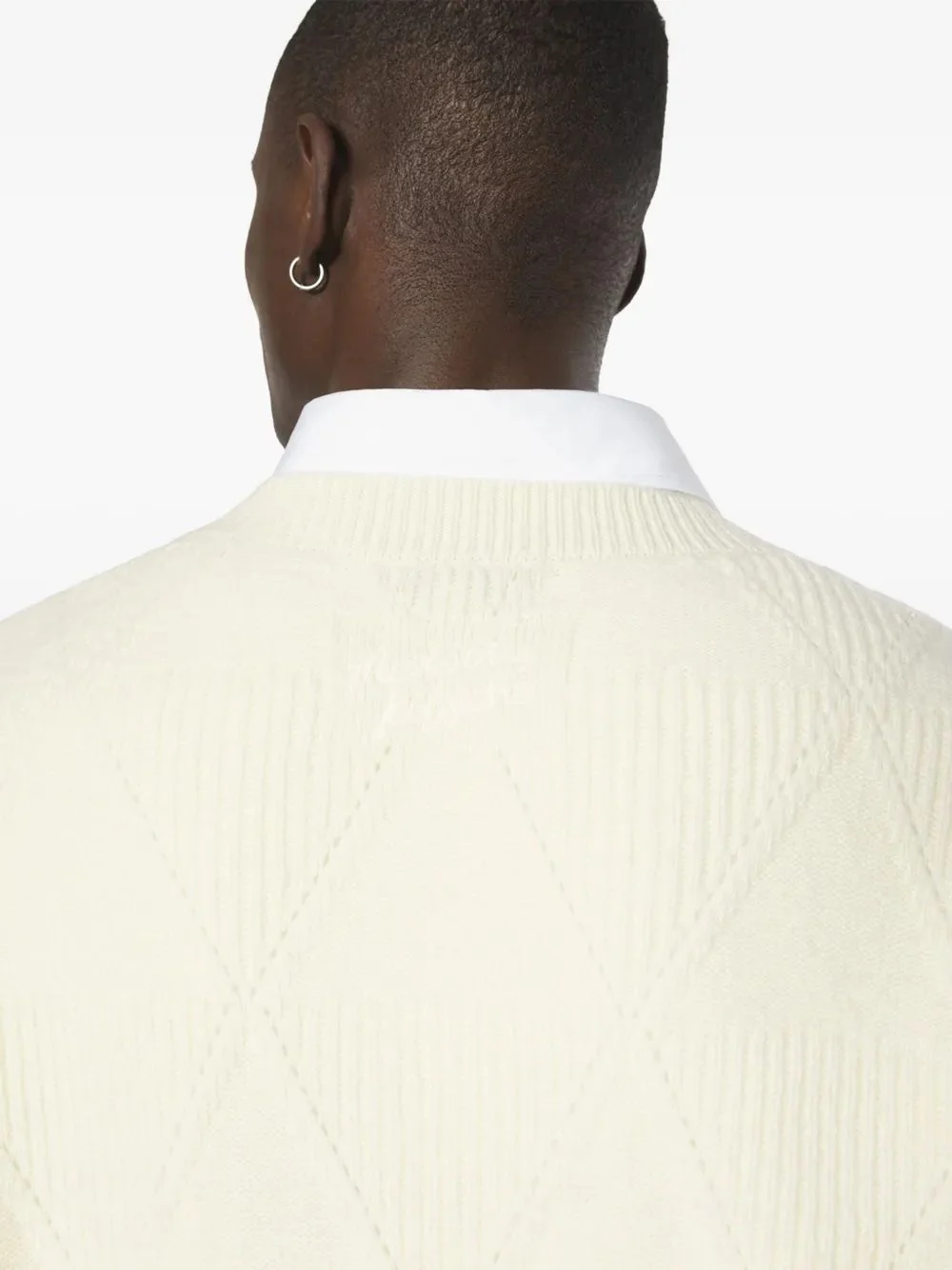 Maison Kitsuné Textured Wool Argandle Jumplet for Men - Image 4