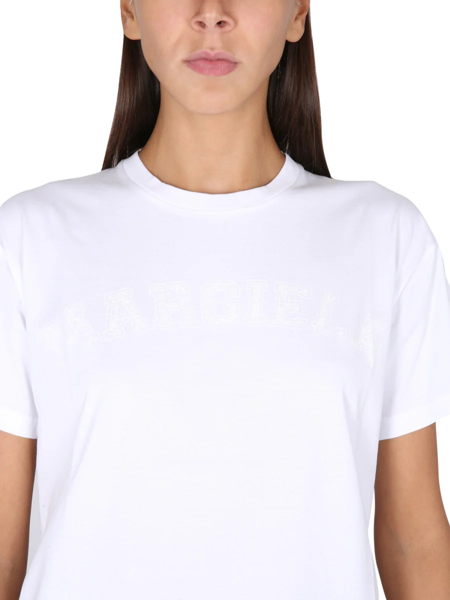 Maison Margiela Crowling Logo Print Crewneck T-Shirt - Image 4