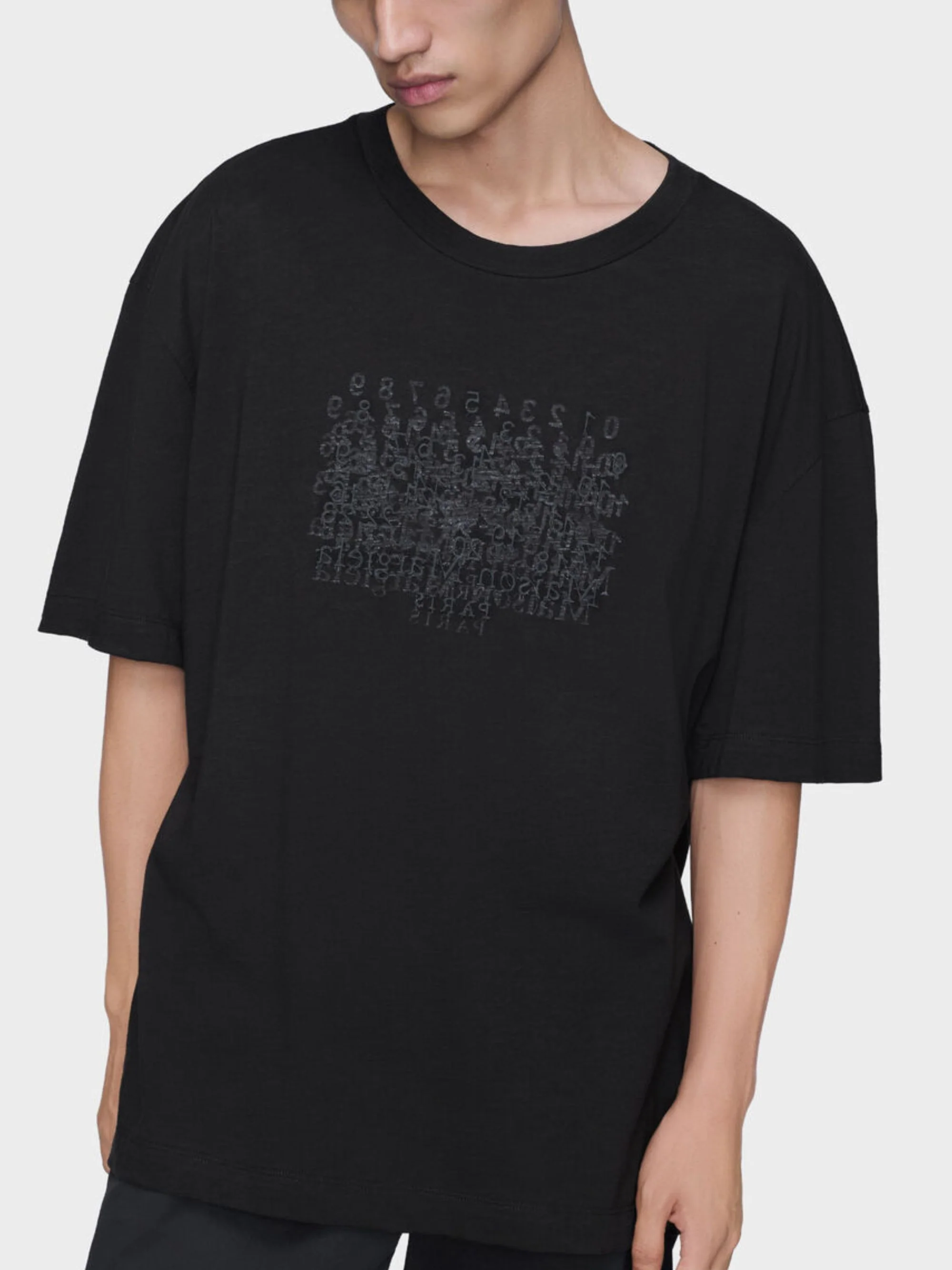 Maison Margiela Embroidered Cotton T-shirt for Men - Image 3