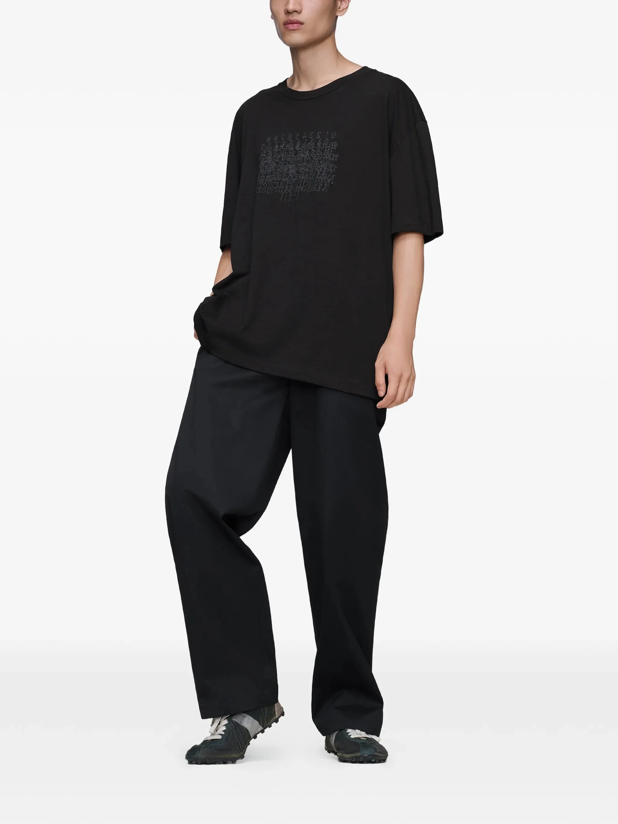Maison Margiela Embroidered Cotton T-shirt for Men - Image 4