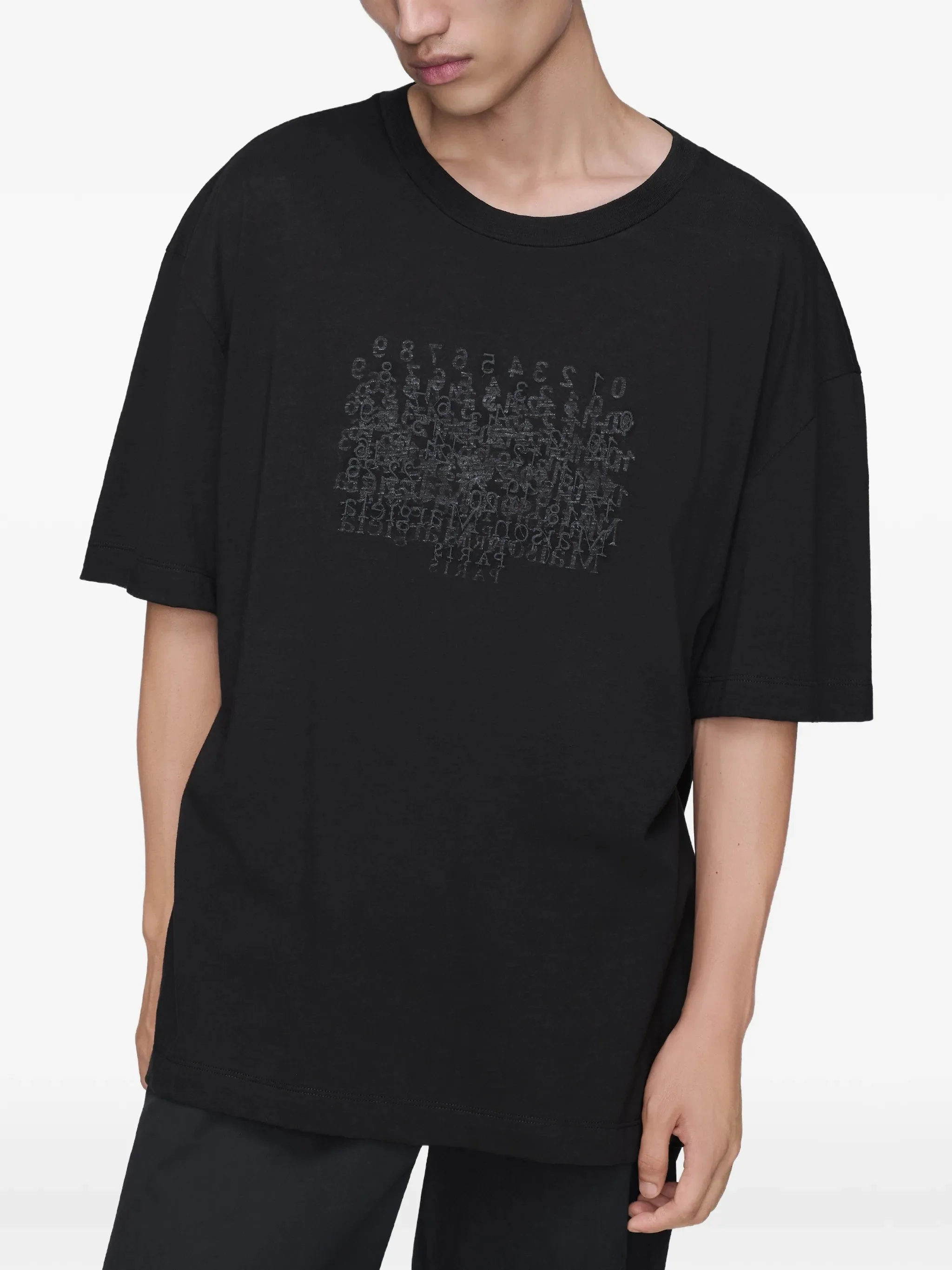 Maison Margiela Embroidered Cotton T-shirt for Men - Image 6