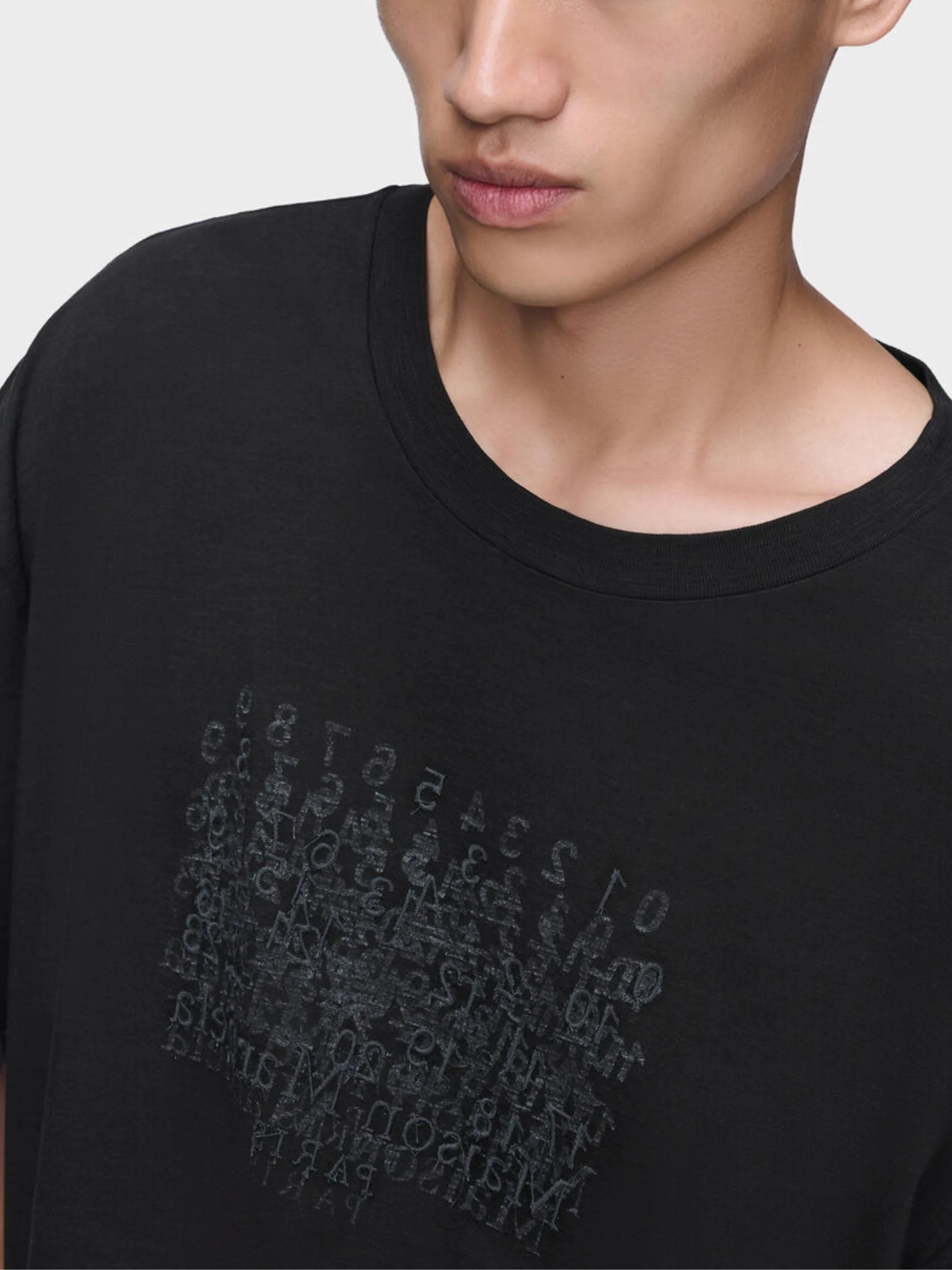Maison Margiela Embroidered Cotton T-shirt for Men - Image 7