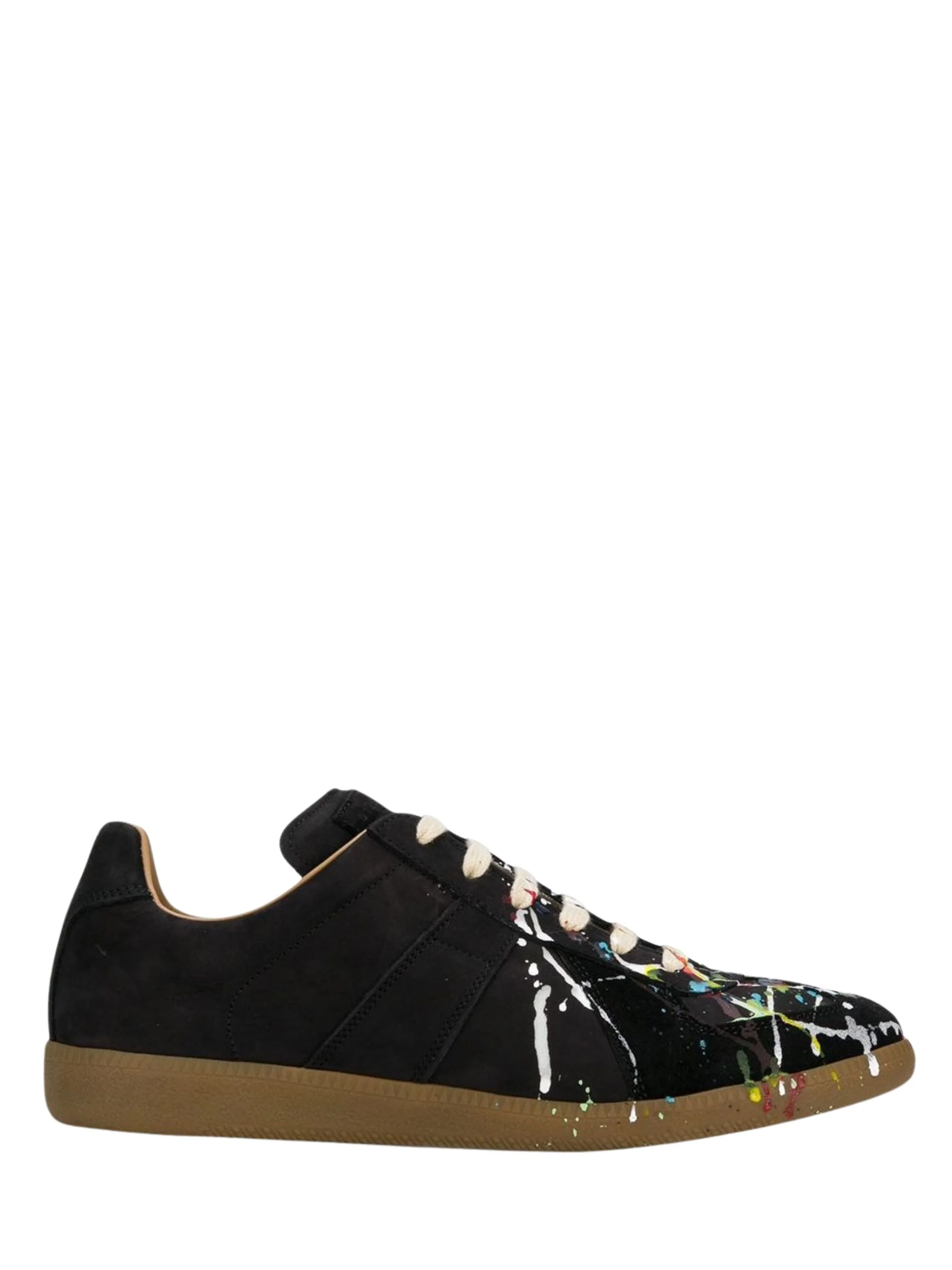Maison Margiela Replica Paint Splatter Leather Sneakers for Men