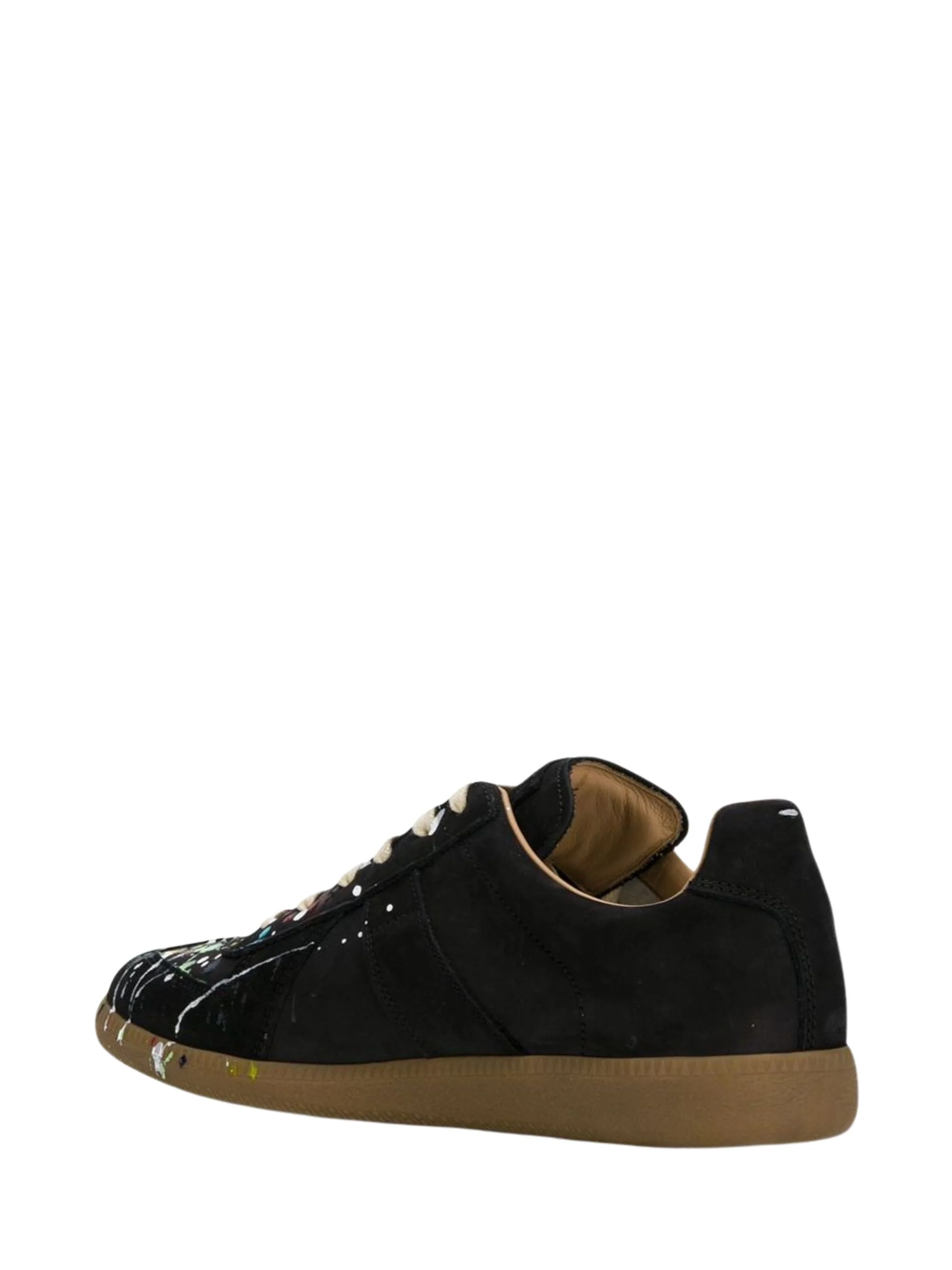 Maison Margiela Replica Paint Splatter Leather Sneakers for Men - Image 6