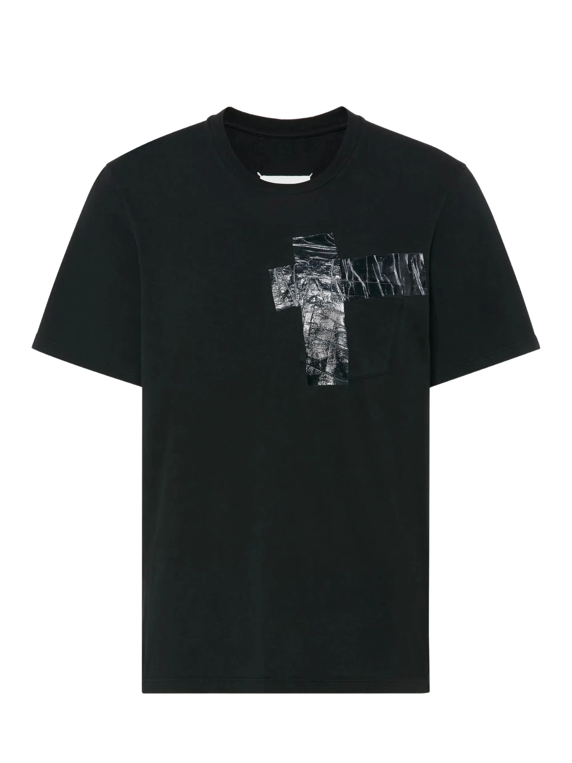 Maison Margiela Taped T-shirt with Transparent Detail for Men