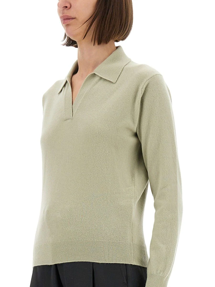 MAISON MARGIELA Virgin Wool Polo Shirt - Image 4