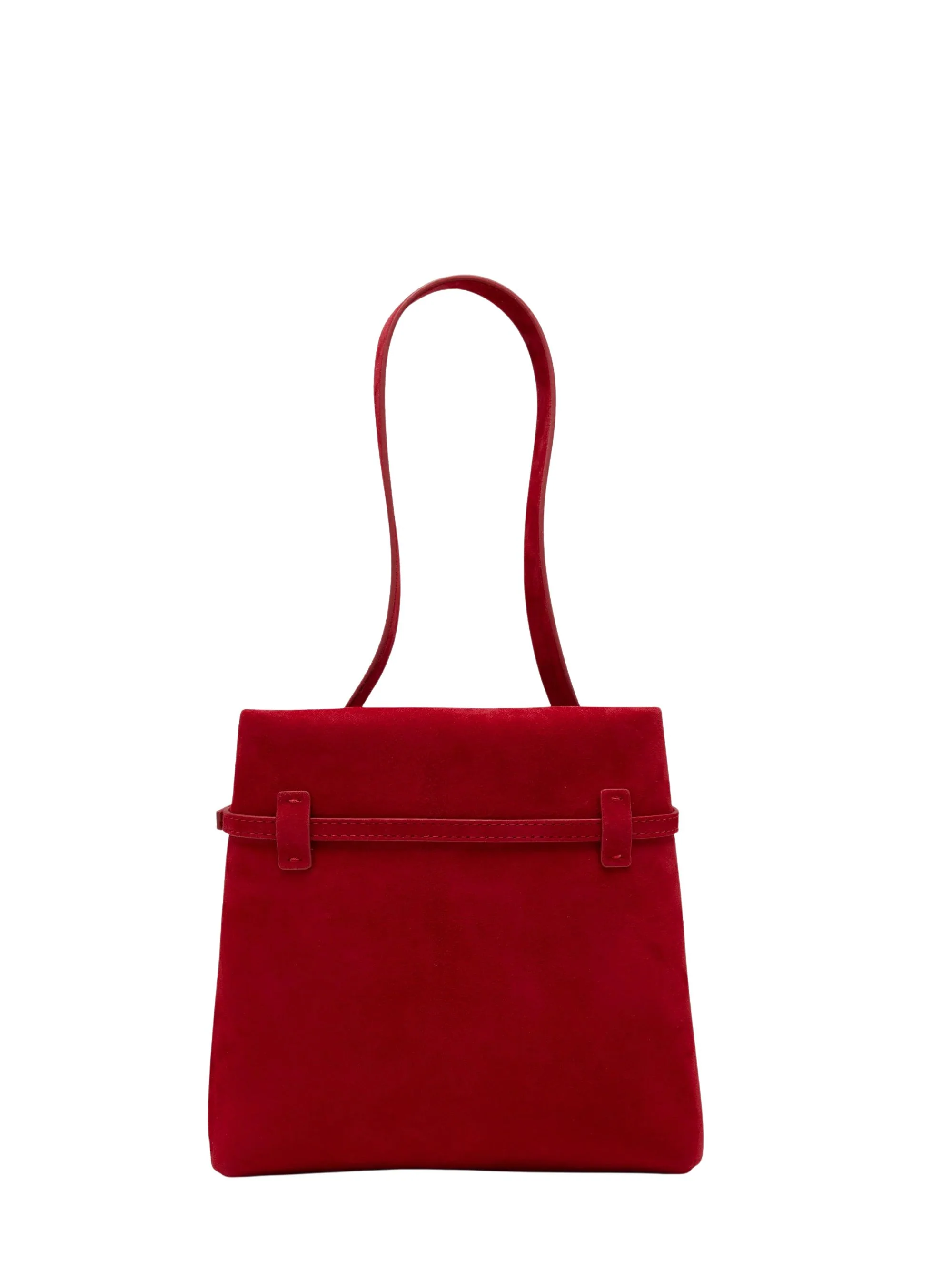 Manu Atelier Mini Cylinder Suede Crossbody Bag - Image 3