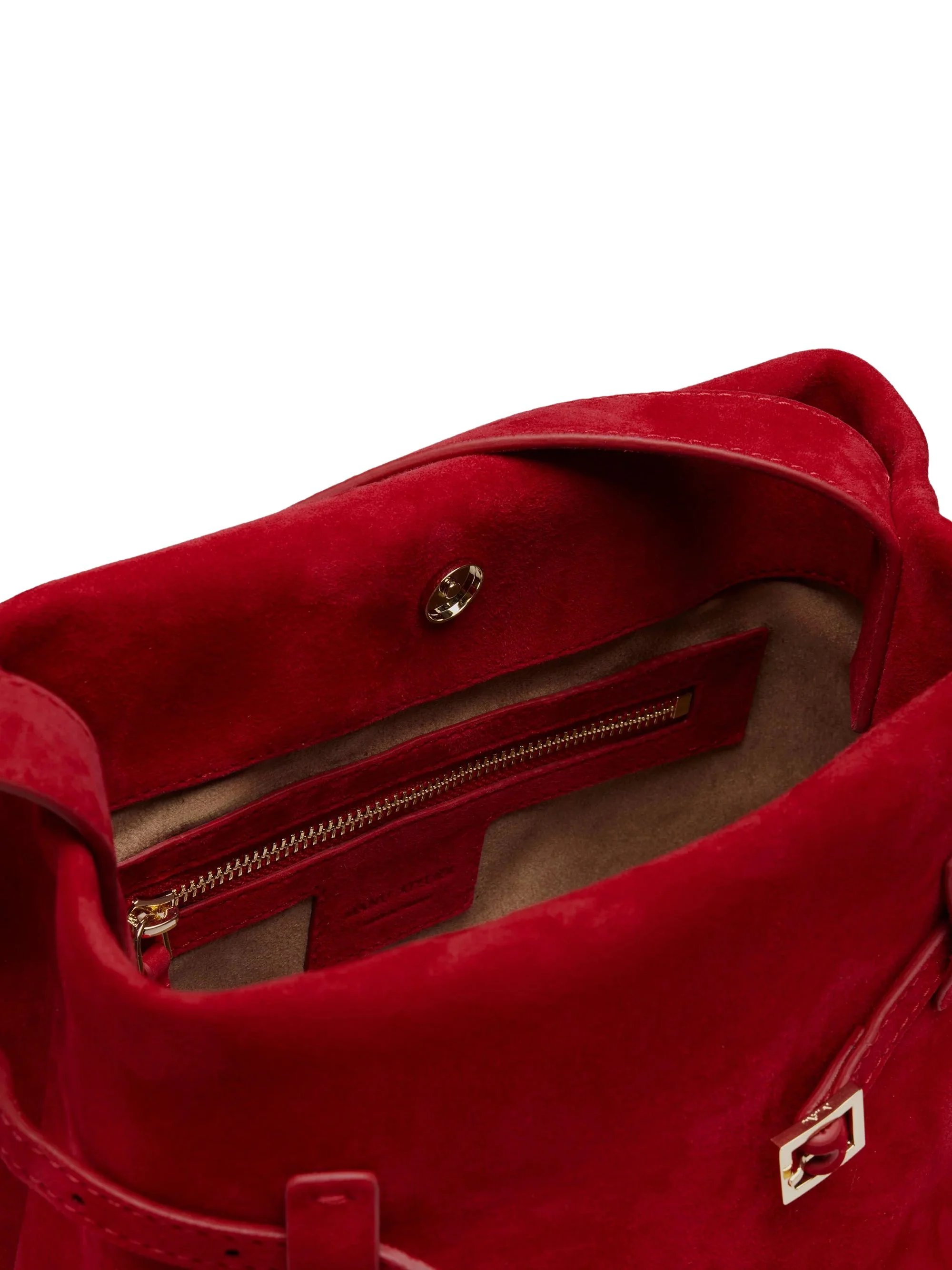 Manu Atelier Mini Cylinder Suede Crossbody Bag - Image 4