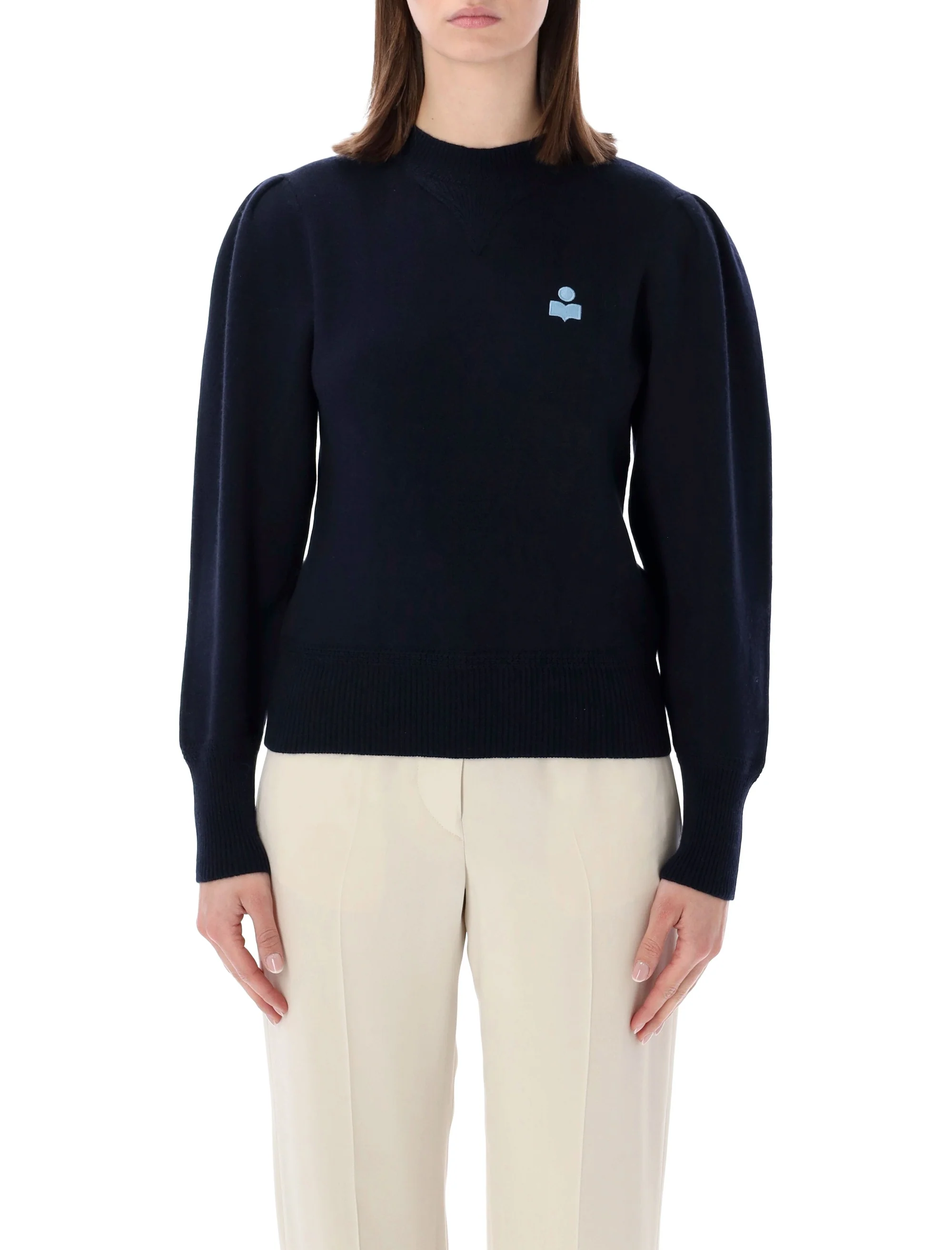 Marant Etoile Elevated Wool-Blend Sweater with Puffed Sleeves - Size 36