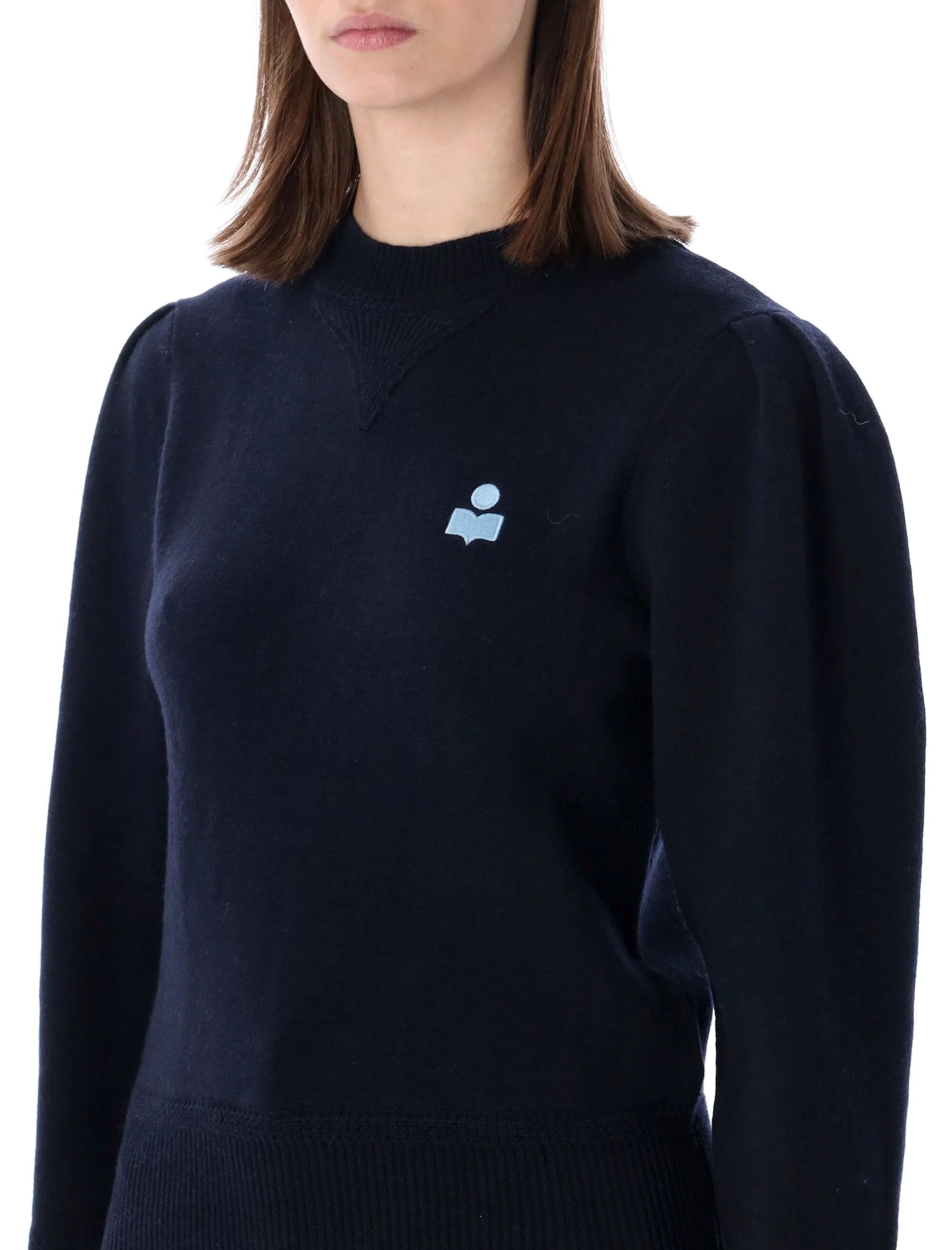 Marant Etoile Elevated Wool-Blend Sweater with Puffed Sleeves - Size 36 - Image 3
