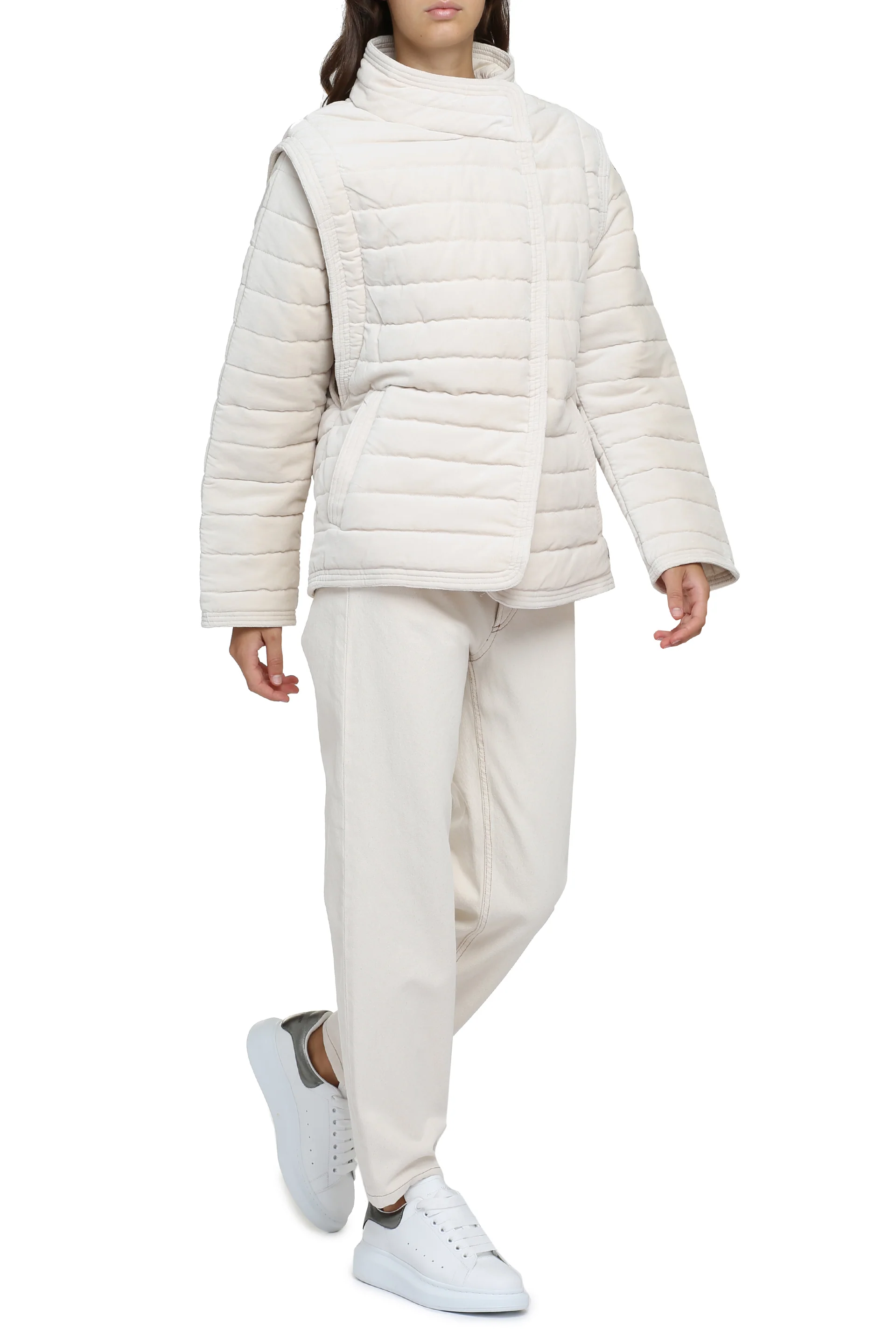 Marant Étoile ISABEL MARANT ETOILE High-neck Detachable-sleeve Padded Shell Jacket - Image 5