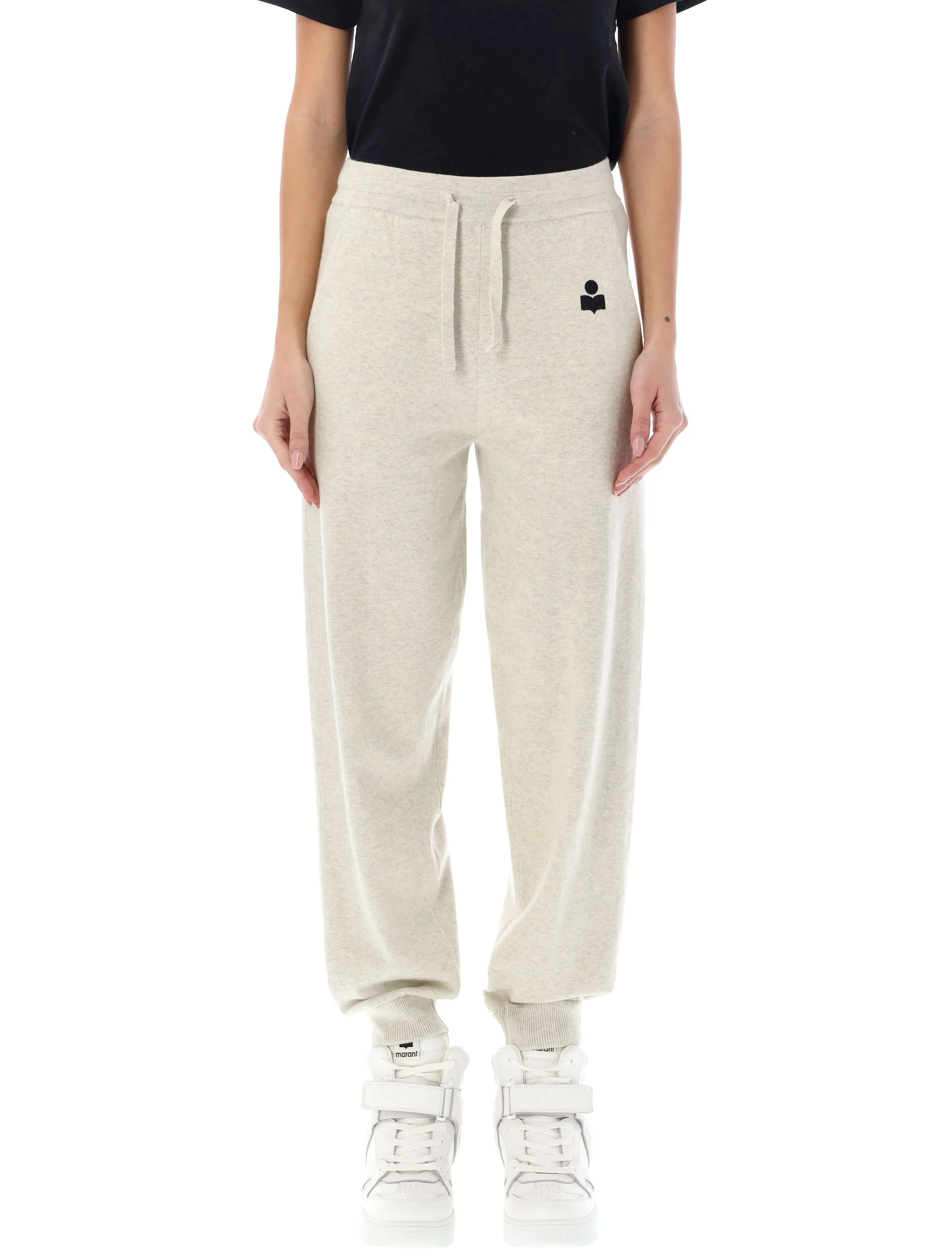 MARANT ETOILE Kira Intarsia-knit Track Pants - Image 4