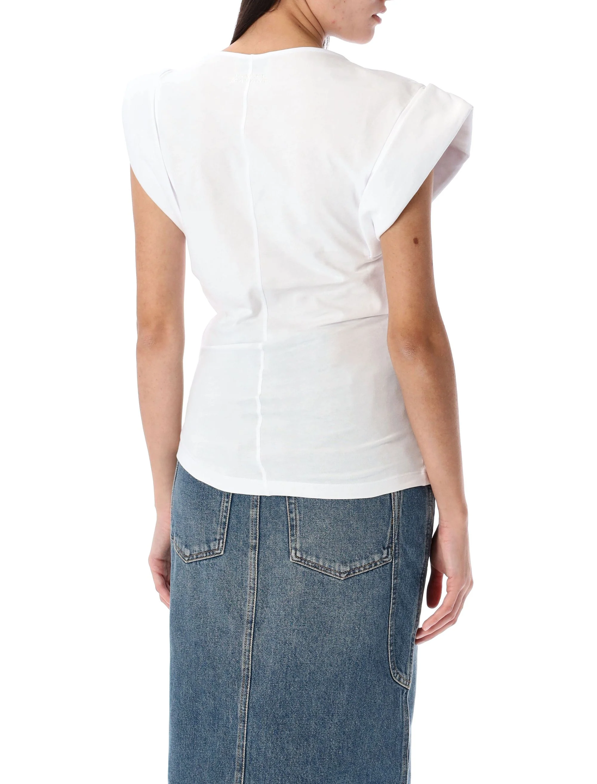 MARANT ÉTOILE Maisan Draped Cap-sleeve Top - Image 2