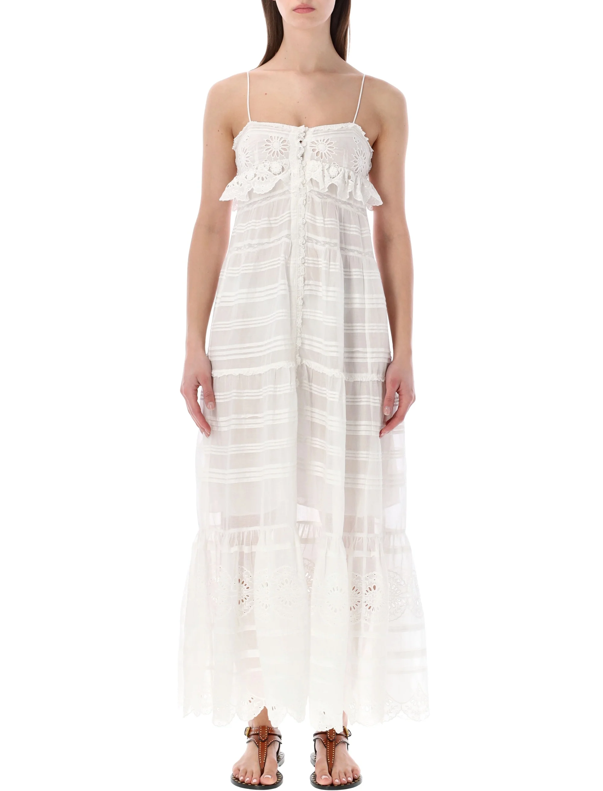MARANT ETOILE Paule Embroidered Maxi Dress
