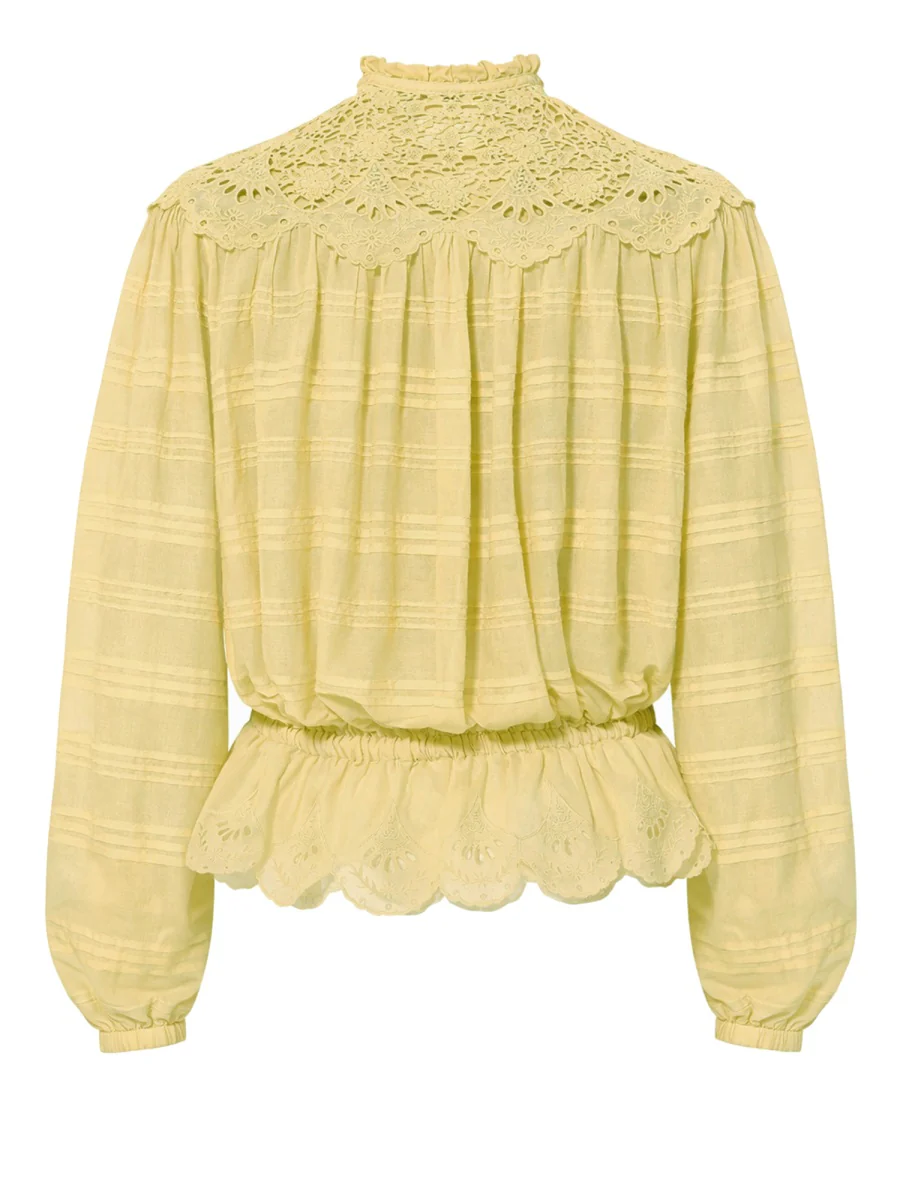 MARANT ÉTOILE Polly Lace-trimmed Organic Cotton-voile Blouse - Image 2