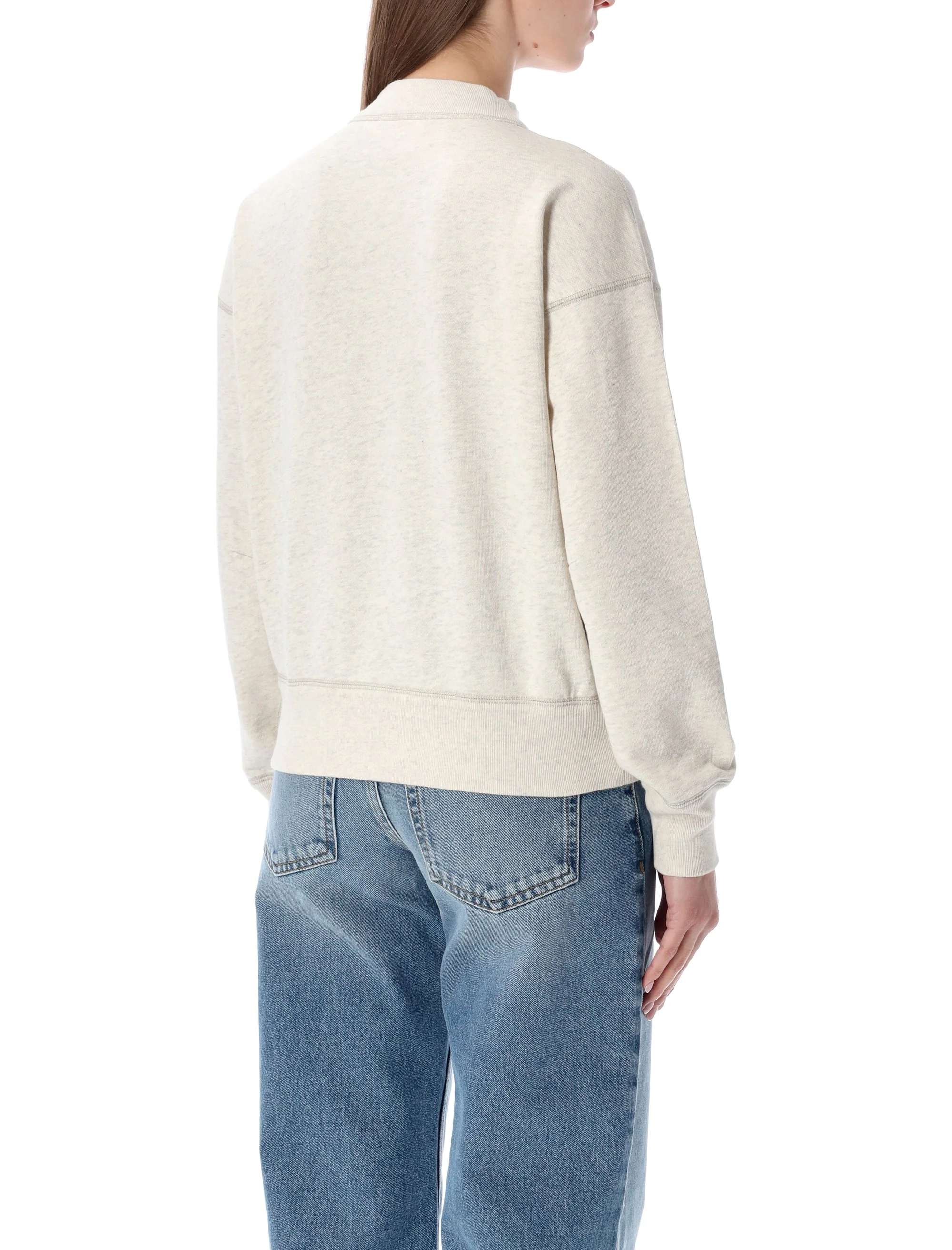Marant Etoile Stand-Up Collar V-Neck Long Sleeve T-Shirt - Image 2
