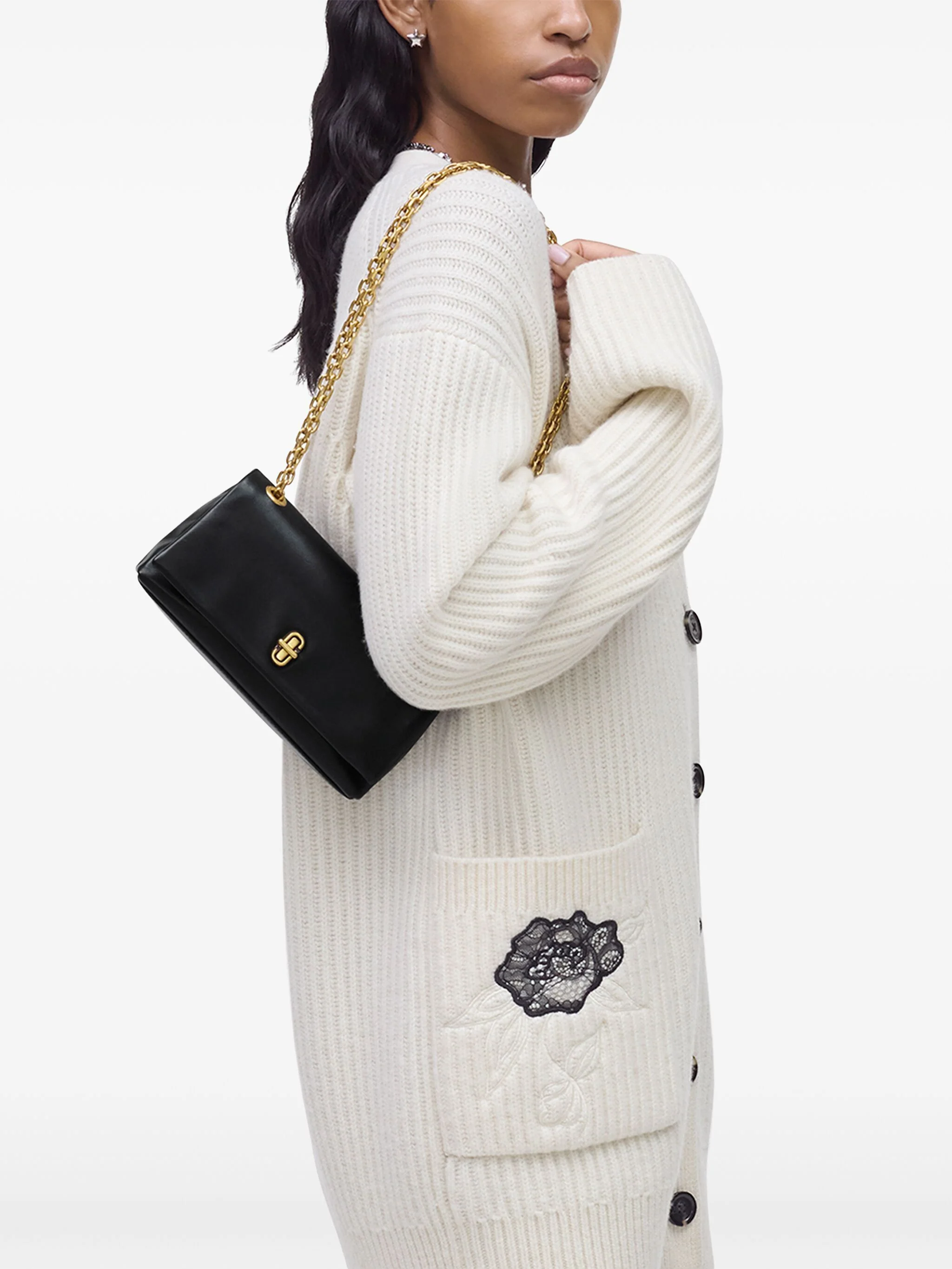 MARC JACOBS The Dual Chain Leather Mini Shoulder Bag - Image 4
