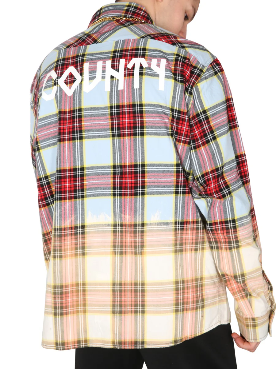MARCELO BURLON COUNTY OF MILAN Dyed-effect Check Shirt - Image 4