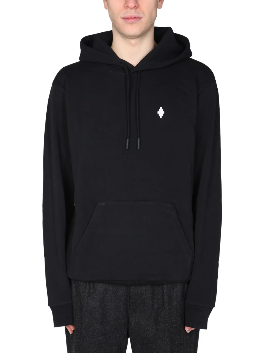 MARCELO BURLON COUNTY OF MILAN Logo-print Cotton Drawstring Hoodie