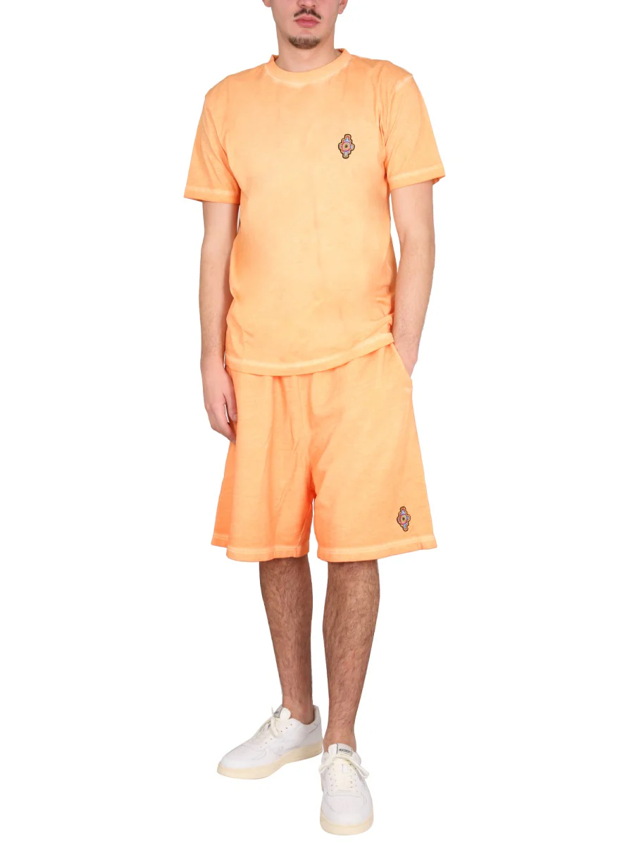 MARCELO BURLON COUNTY OF MILAN Men's Mini Bermuda Shorts with Logo - Image 2