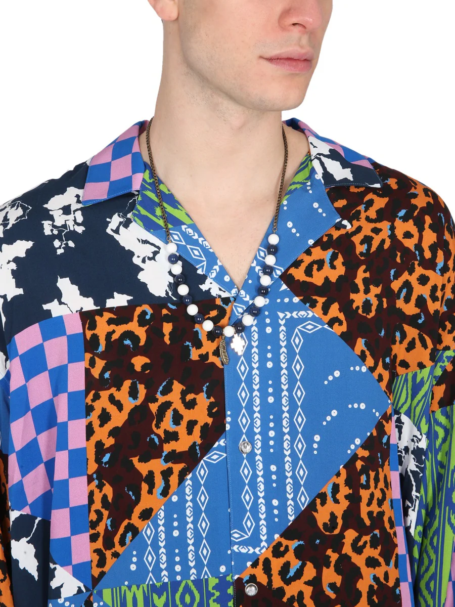 MARCELO BURLON COUNTY OF MILAN Mix-print Camp Collar Shirt - Image 4