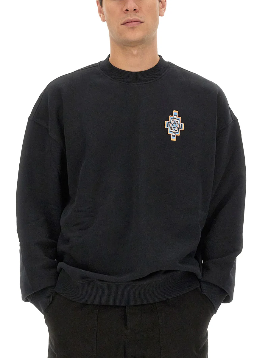 MARCELO BURLON COUNTY OF MILAN Optical Cross Cotton Sweatshirt - Image 4