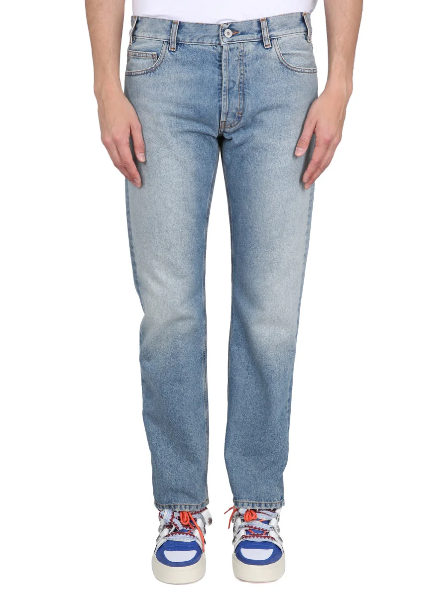 MARCELO BURLON COUNTY OF MILAN Slim Fit Cotton Denim Jeans