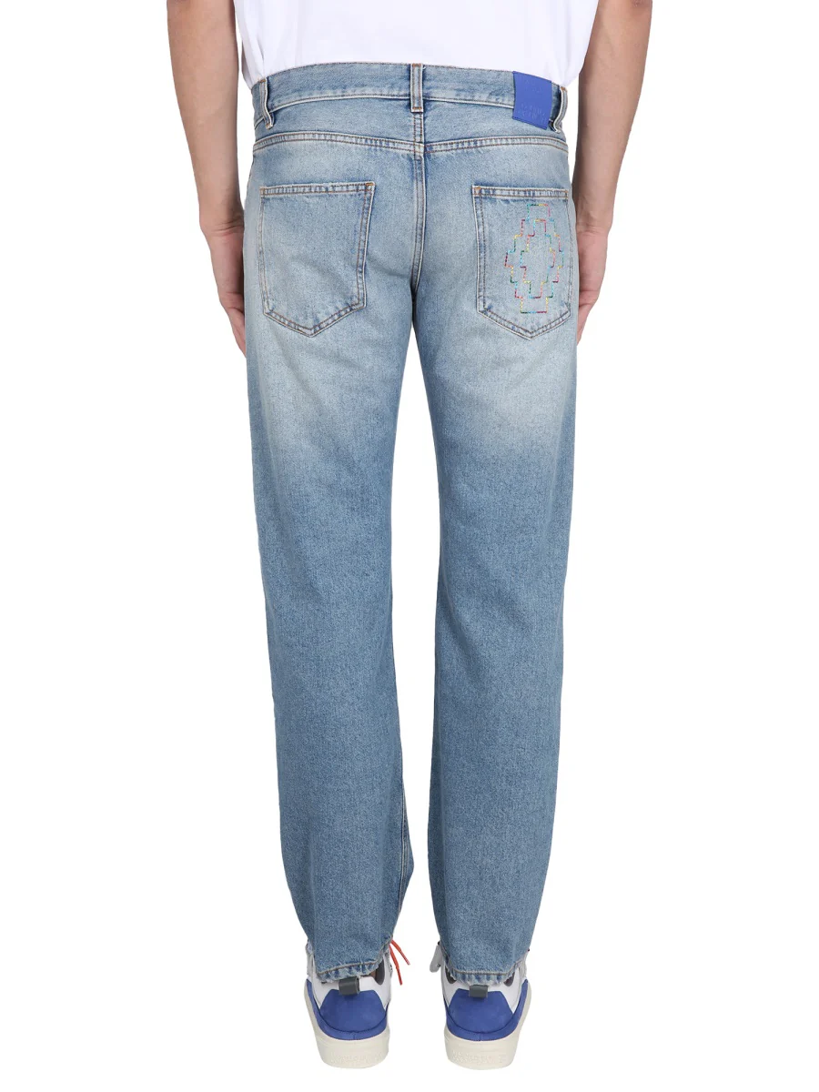 MARCELO BURLON COUNTY OF MILAN Slim Fit Cotton Denim Jeans - Image 4