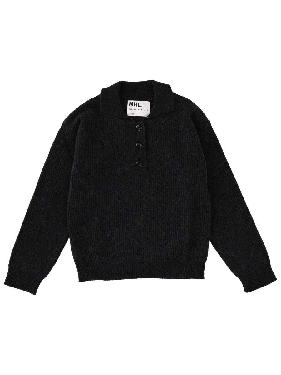 MARGARET HOWELL Lambswool Polo Shirt for Women