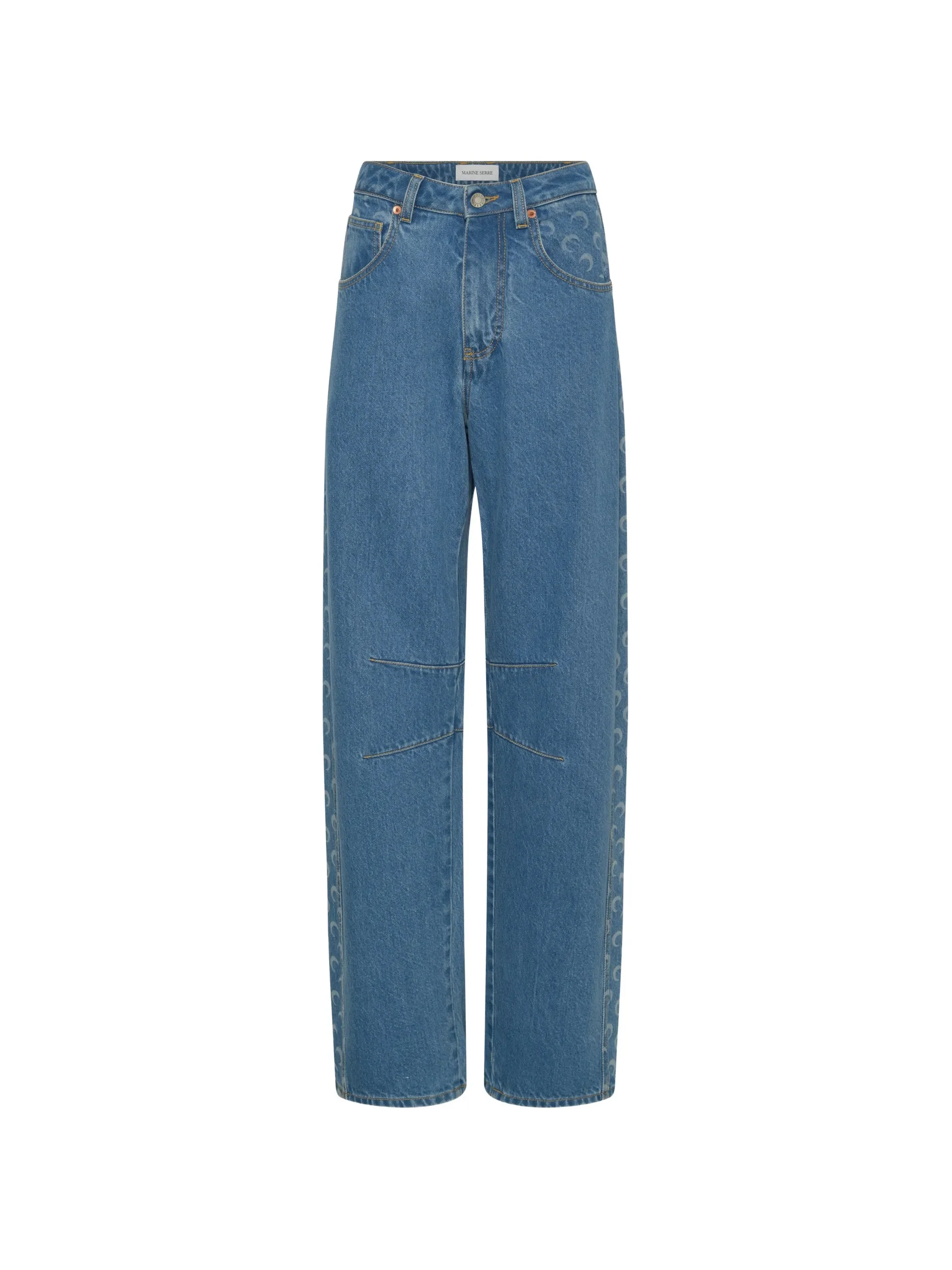 Marine Serre Medium-Waisted Utility Pants with Five Pockets