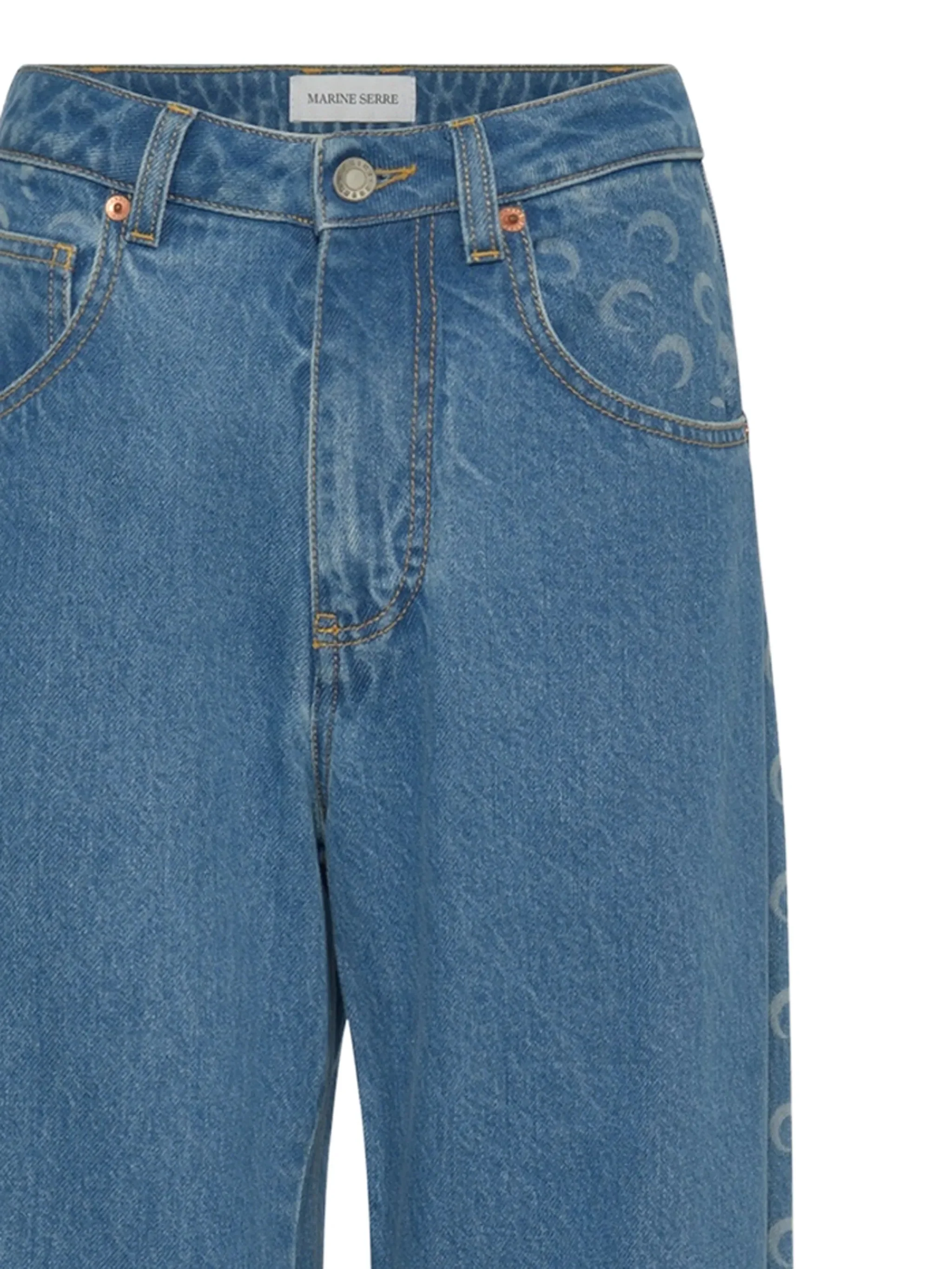 Marine Serre Medium-Waisted Utility Pants with Five Pockets - Image 2