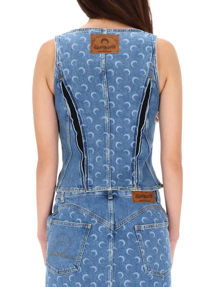 Marine Serre Mini Bustier Top - Image 3