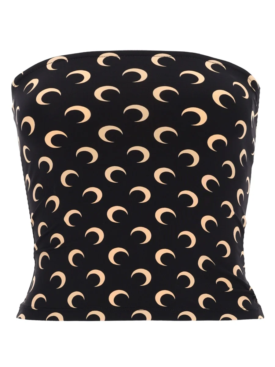 Marine Serre Mini Bustier Top with Moon Design