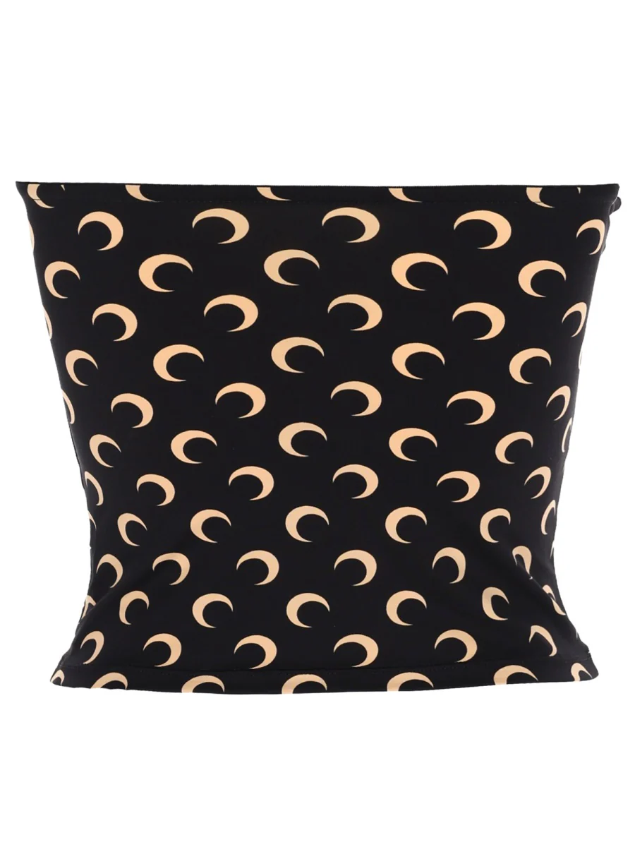 Marine Serre Mini Bustier Top with Moon Design - Image 2