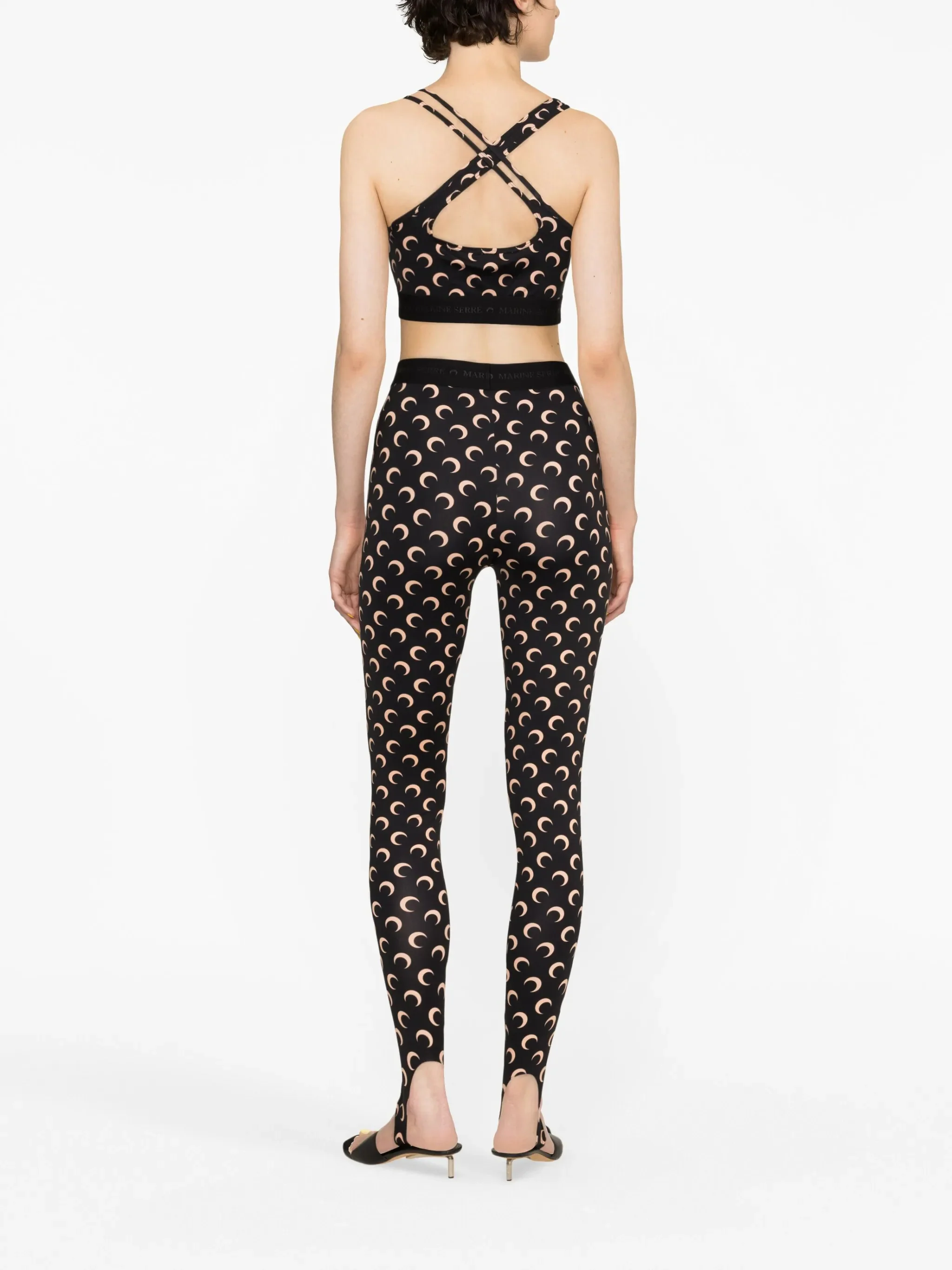 Marine Serre Mini Ethereal Waistband Stirrups in Moon Print - Size S - Image 4