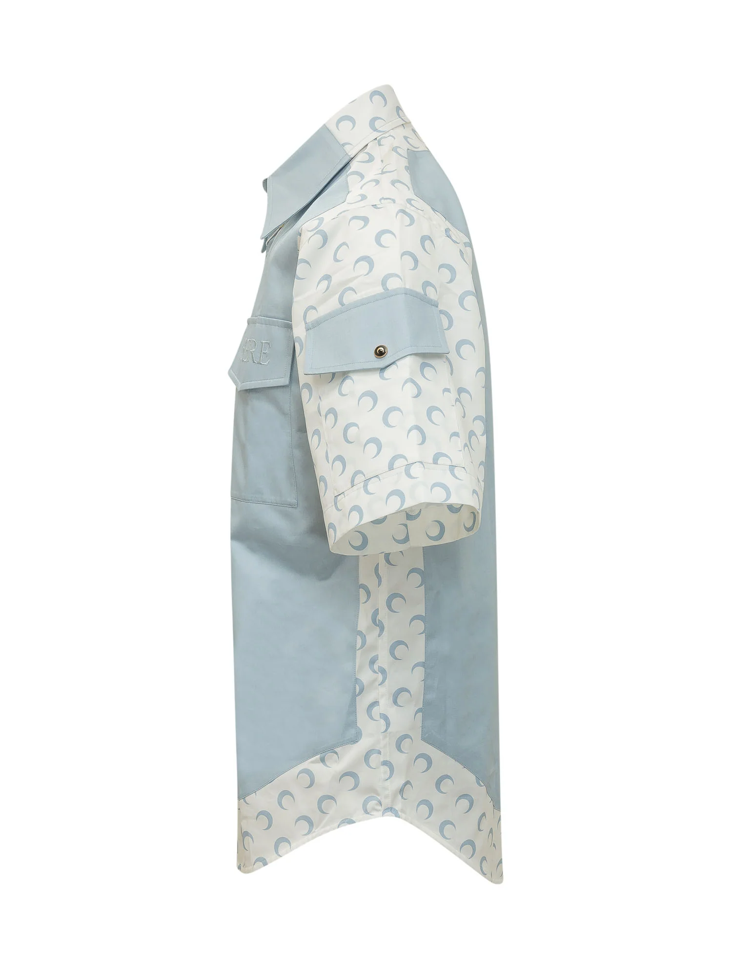 Marine Serre Mini Sleeves Cut Shirt with Pocket Detail - Image 3