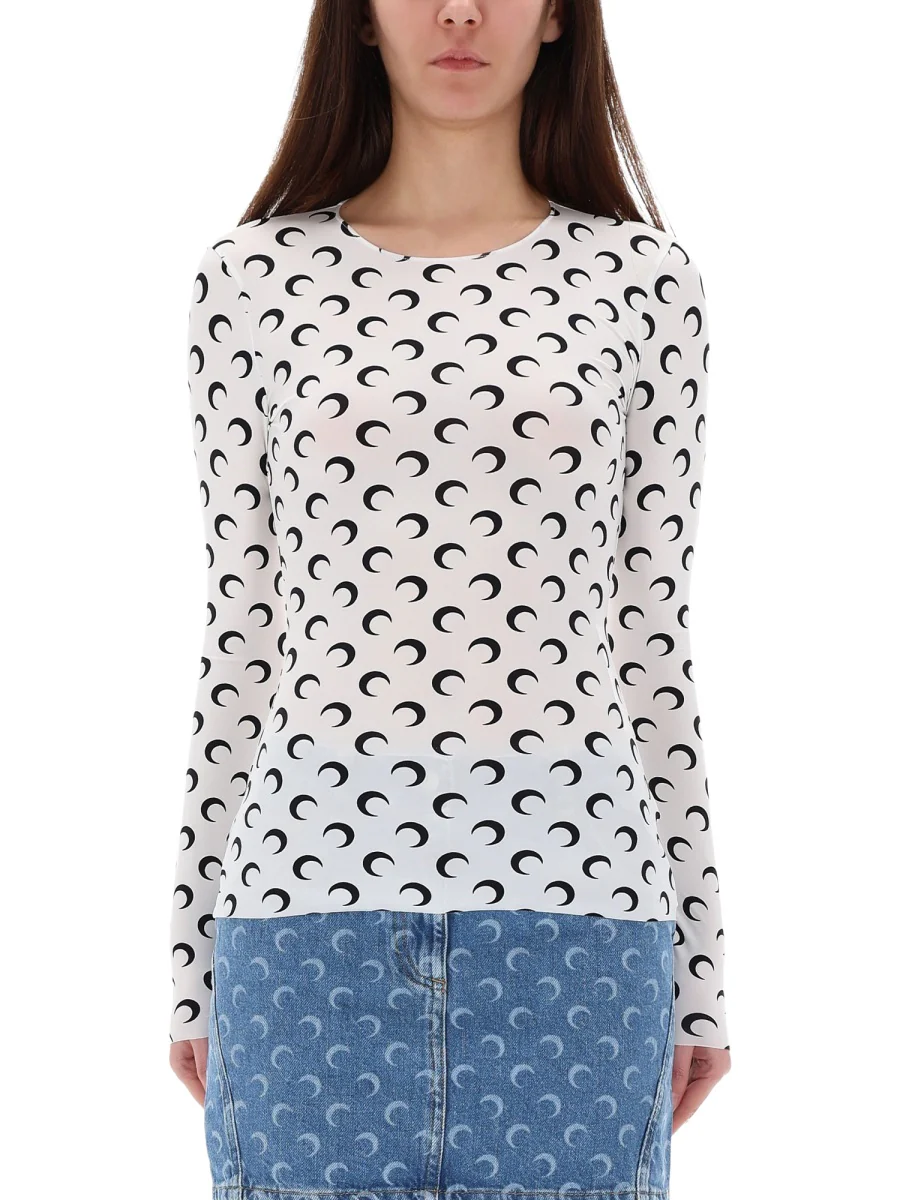 Marine Serre Moon Graphic Top - Size S - Image 2