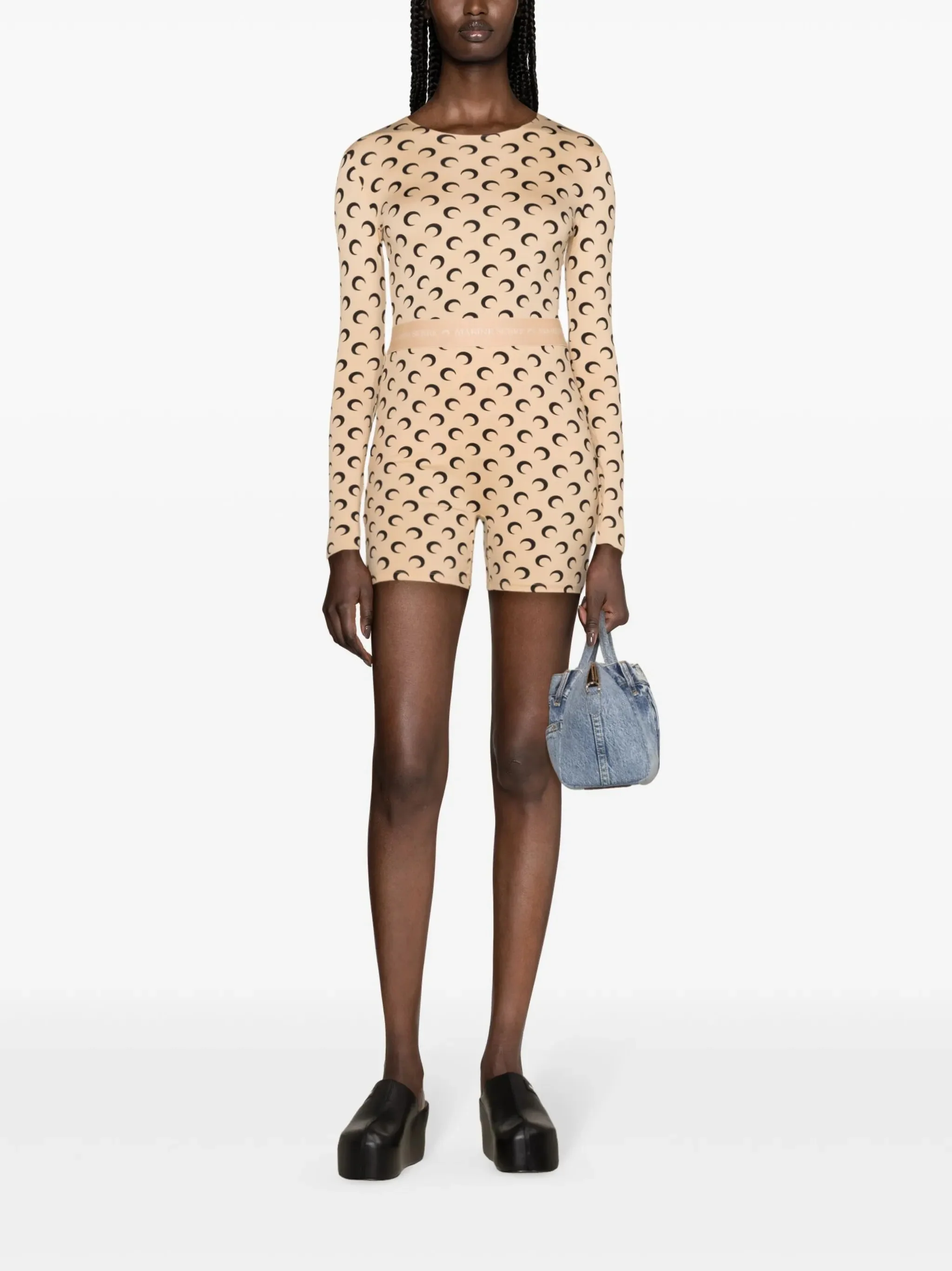 Marine Serre Moon Print Waistband Mini Skirt - Size S - Image 2