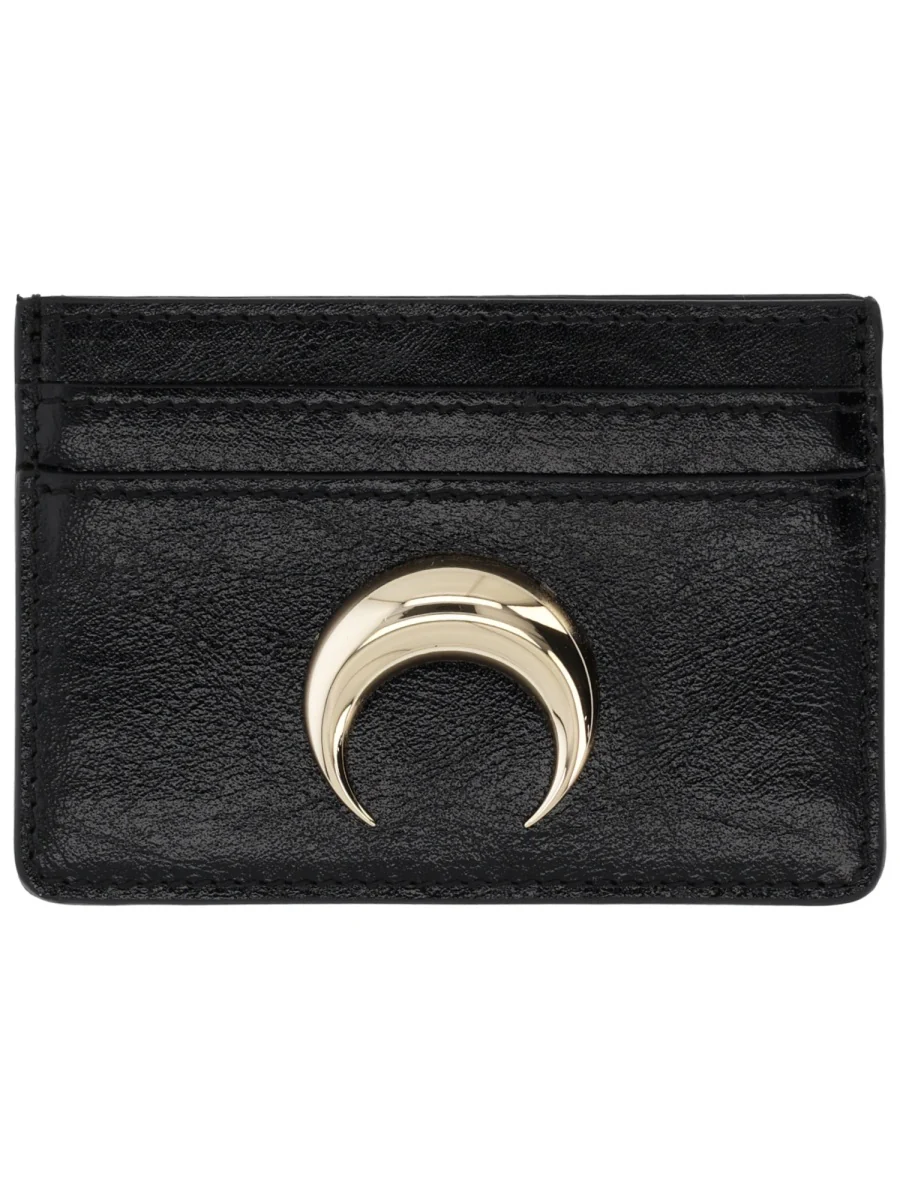 MARINE SERRE Moon Screenprint Leather Card Holder - Image 3