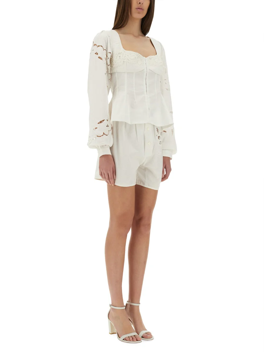 MARINE SERRE Regenerated Household Linen Short - Image 6