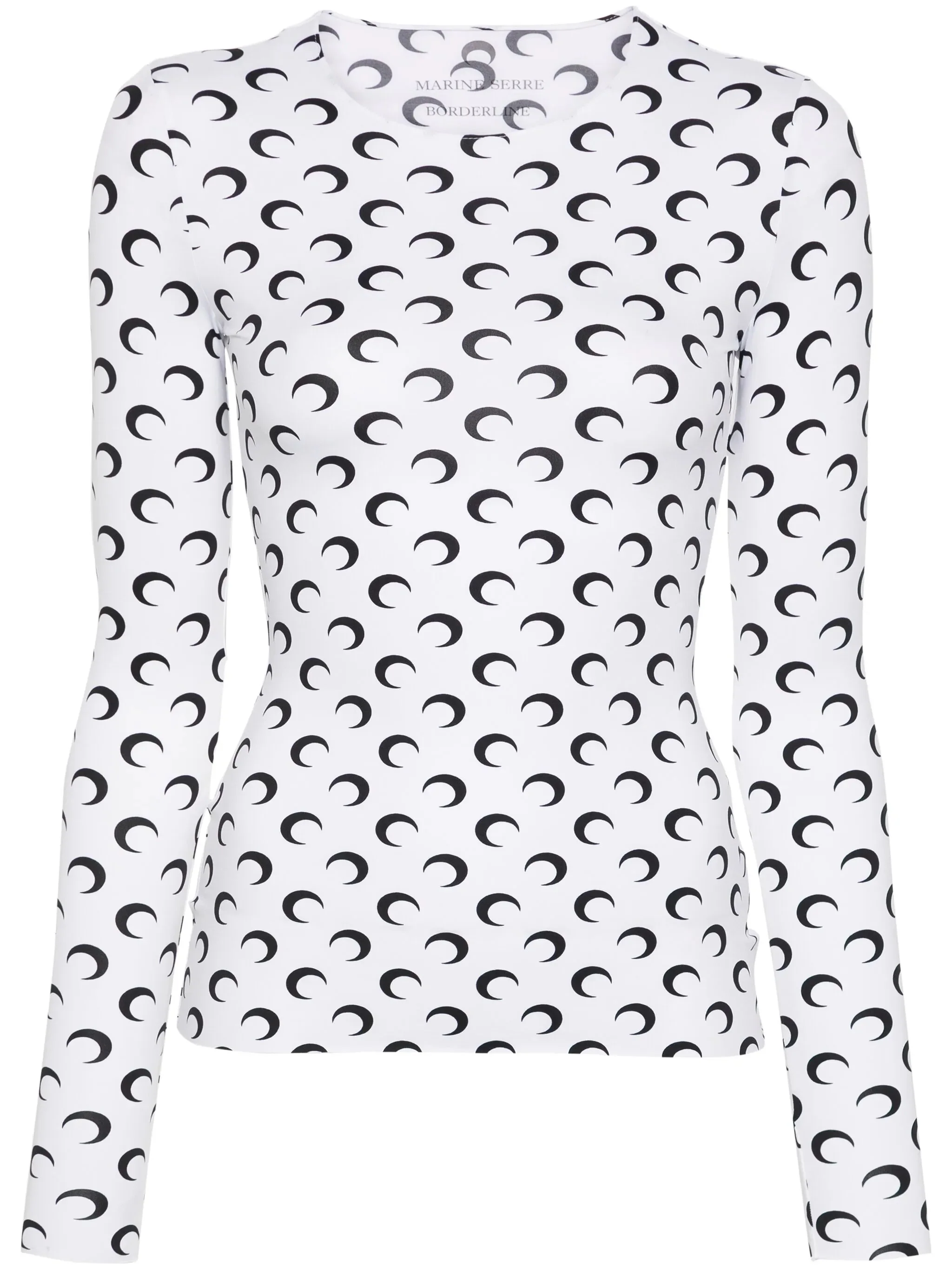 Marine Serre Reinforced Neckline Mini Moon Print Top - Size S