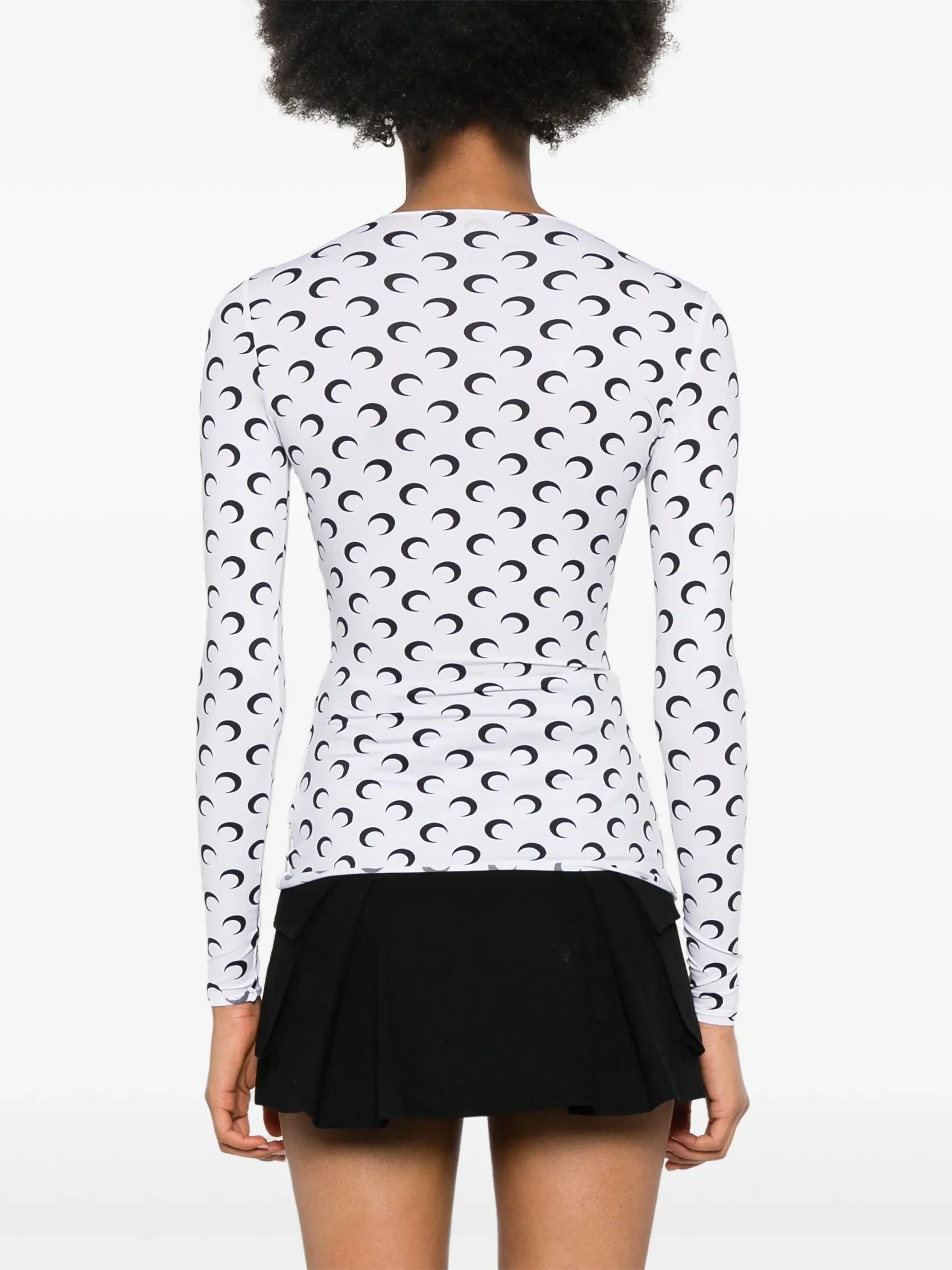 Marine Serre Reinforced Neckline Mini Moon Print Top - Size S - Image 4