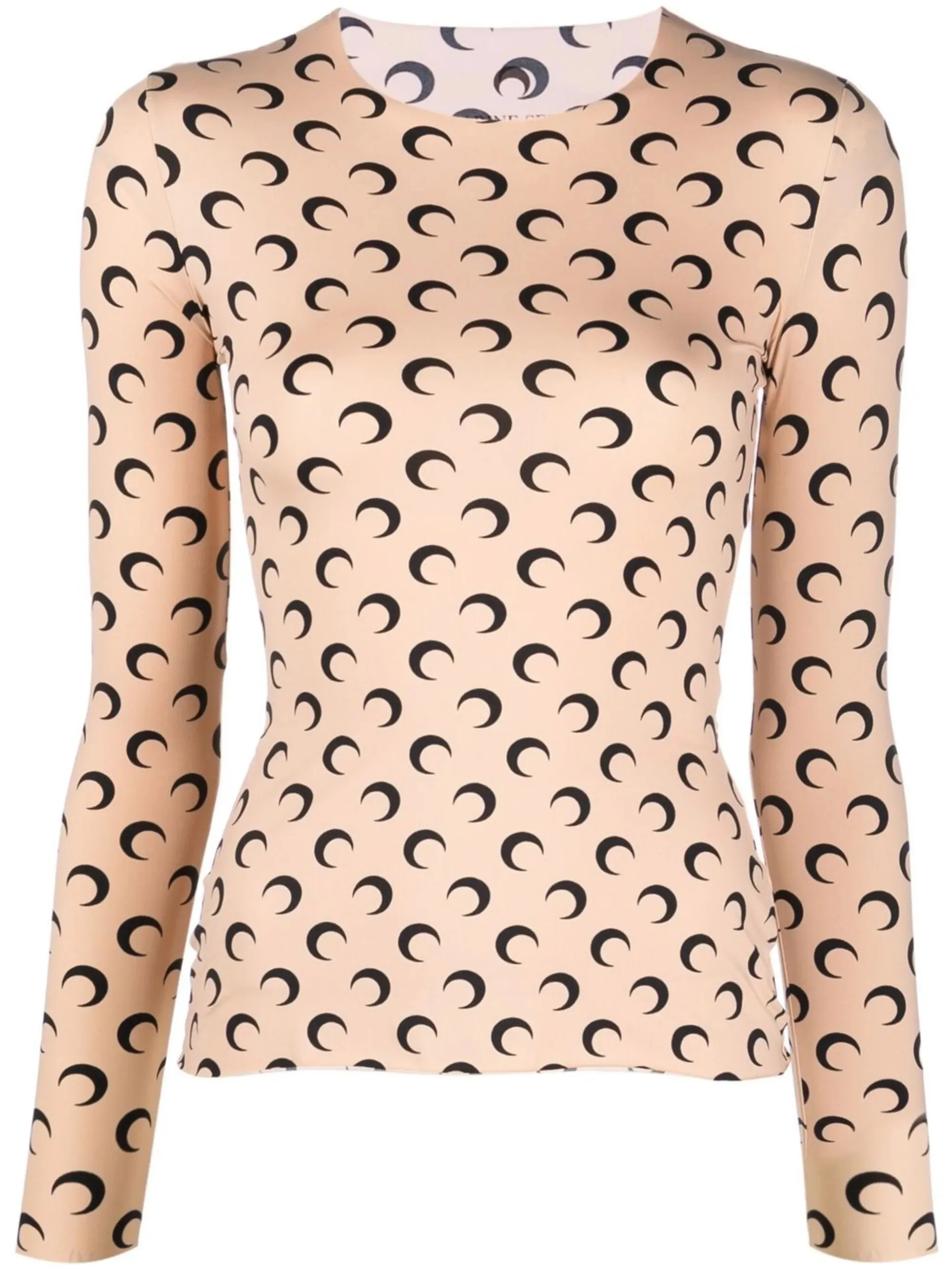 Marine Serre Reinforced Neckline Moon Print Top - Size S